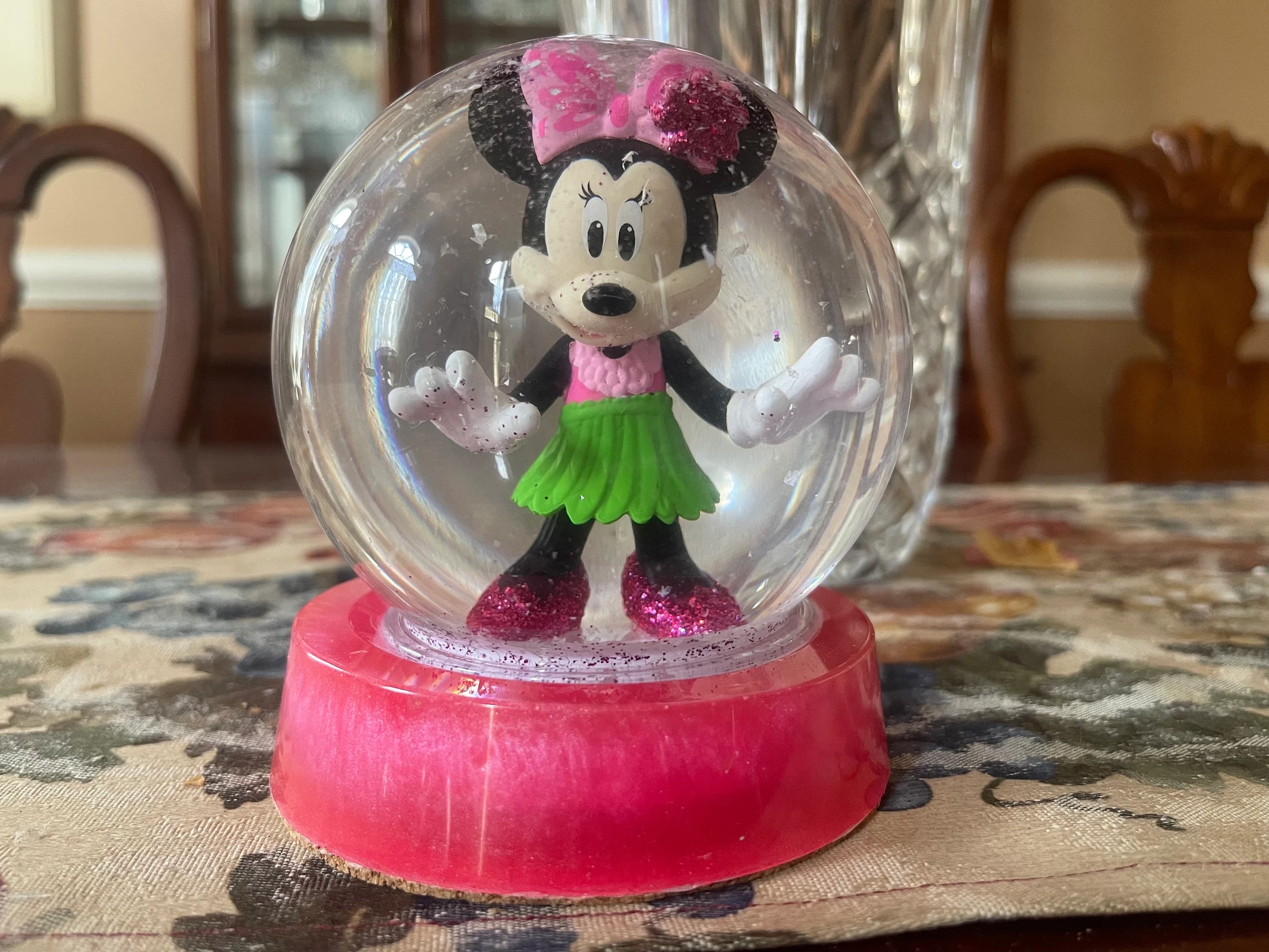 Minnie Mouse Pink Snow Globe Birthday Children Holiday Gifts Stocking Stuffers Ready to Ship - image 3