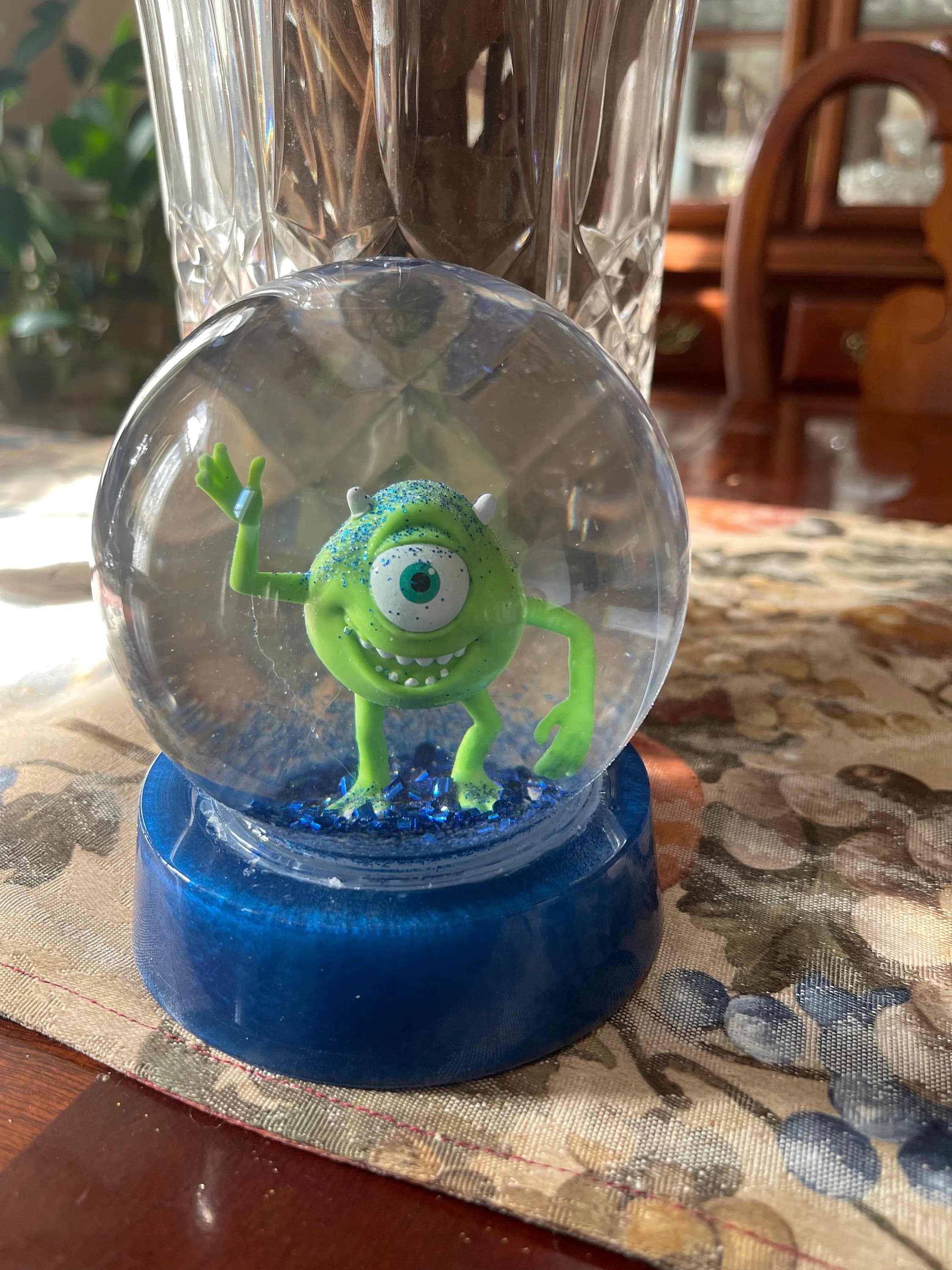 Monsters Inc. Handmade Snow Globe Holiday Gifts Stocking Stuffers Ready to Ship Sully Mike Wazowski Roz Boo - image 2