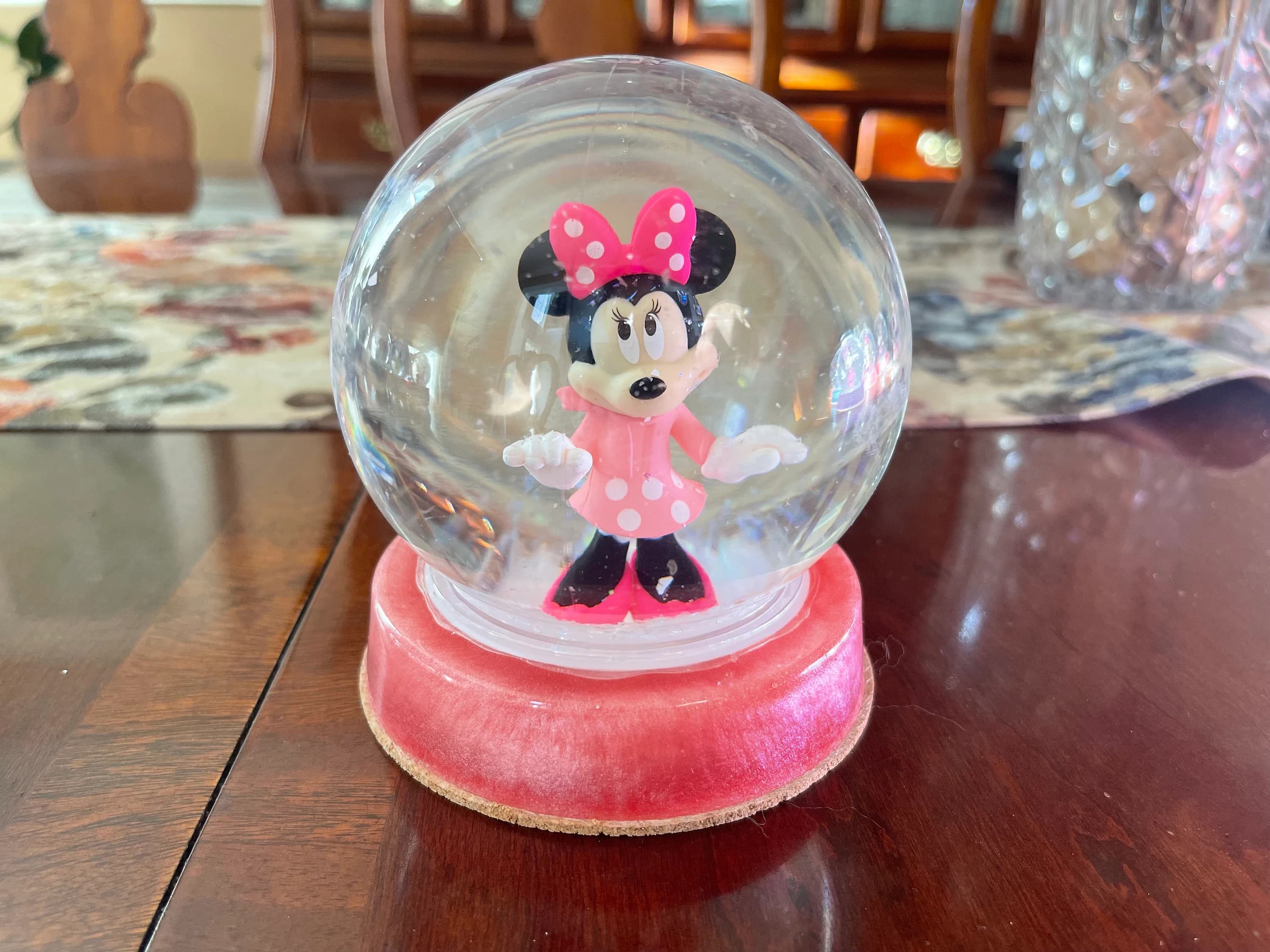Minnie Mouse Pink Snow Globe Birthday Children Holiday Gifts Stocking Stuffers Ready to Ship - image 4