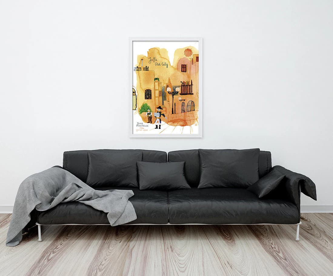 Napoleon in Israel, Jaffa, Old city, Tel Aviv, Yafo, Historical place, Architecture. Watercolour, Pencils. Art print, Poster, illustration - image 4