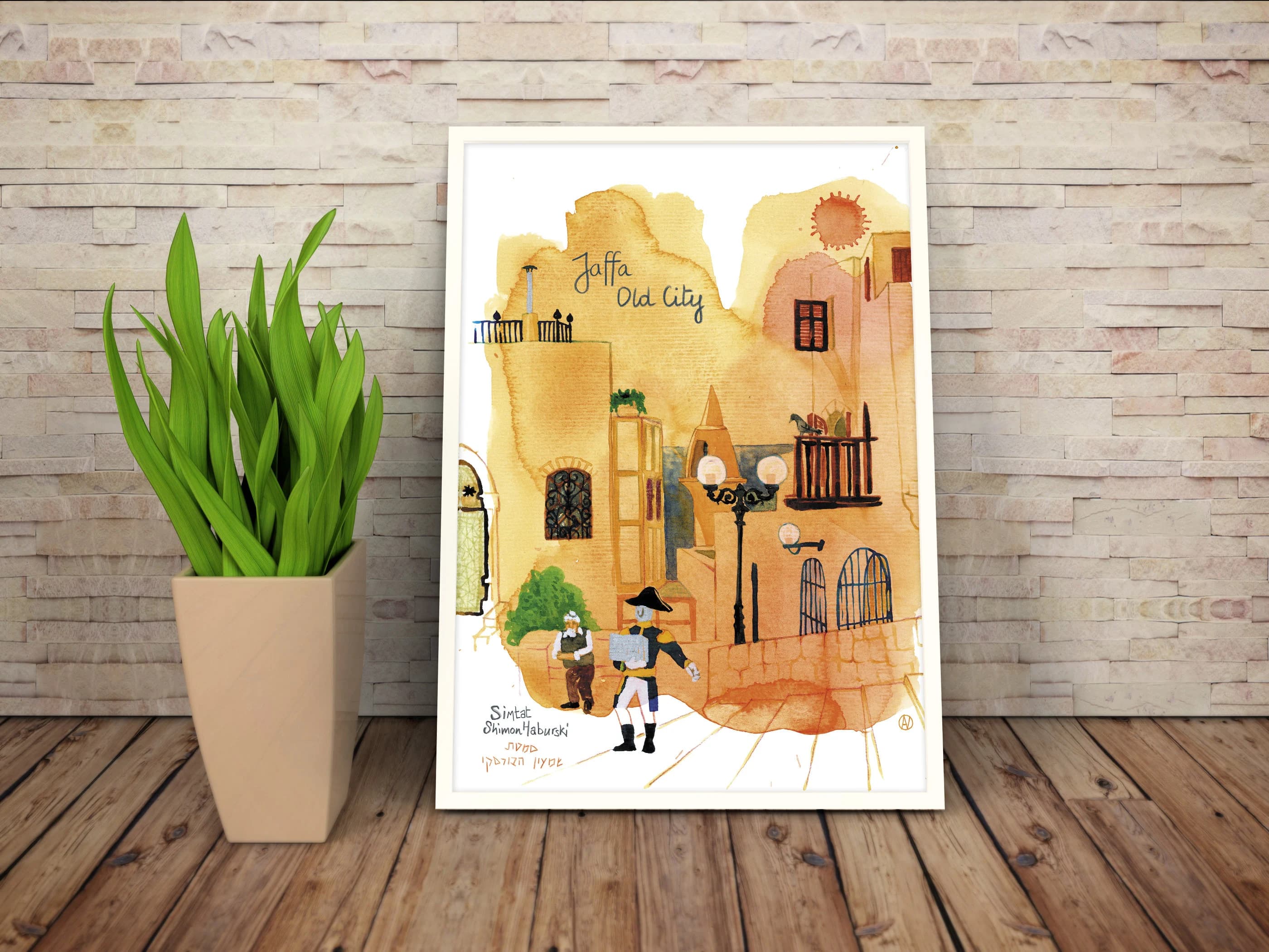 Napoleon in Israel, Jaffa, Old city, Tel Aviv, Yafo, Historical place, Architecture. Watercolour, Pencils. Art print, Poster, illustration - image 5