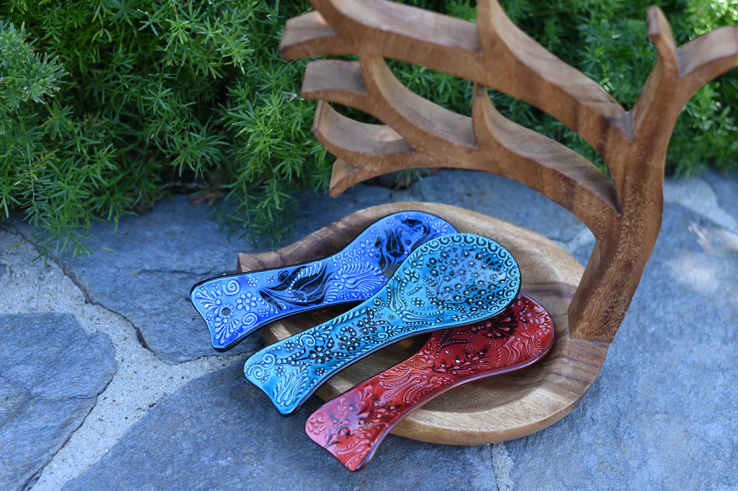 Turkish Handmade Large Ceramic Spoon Holder - image 3