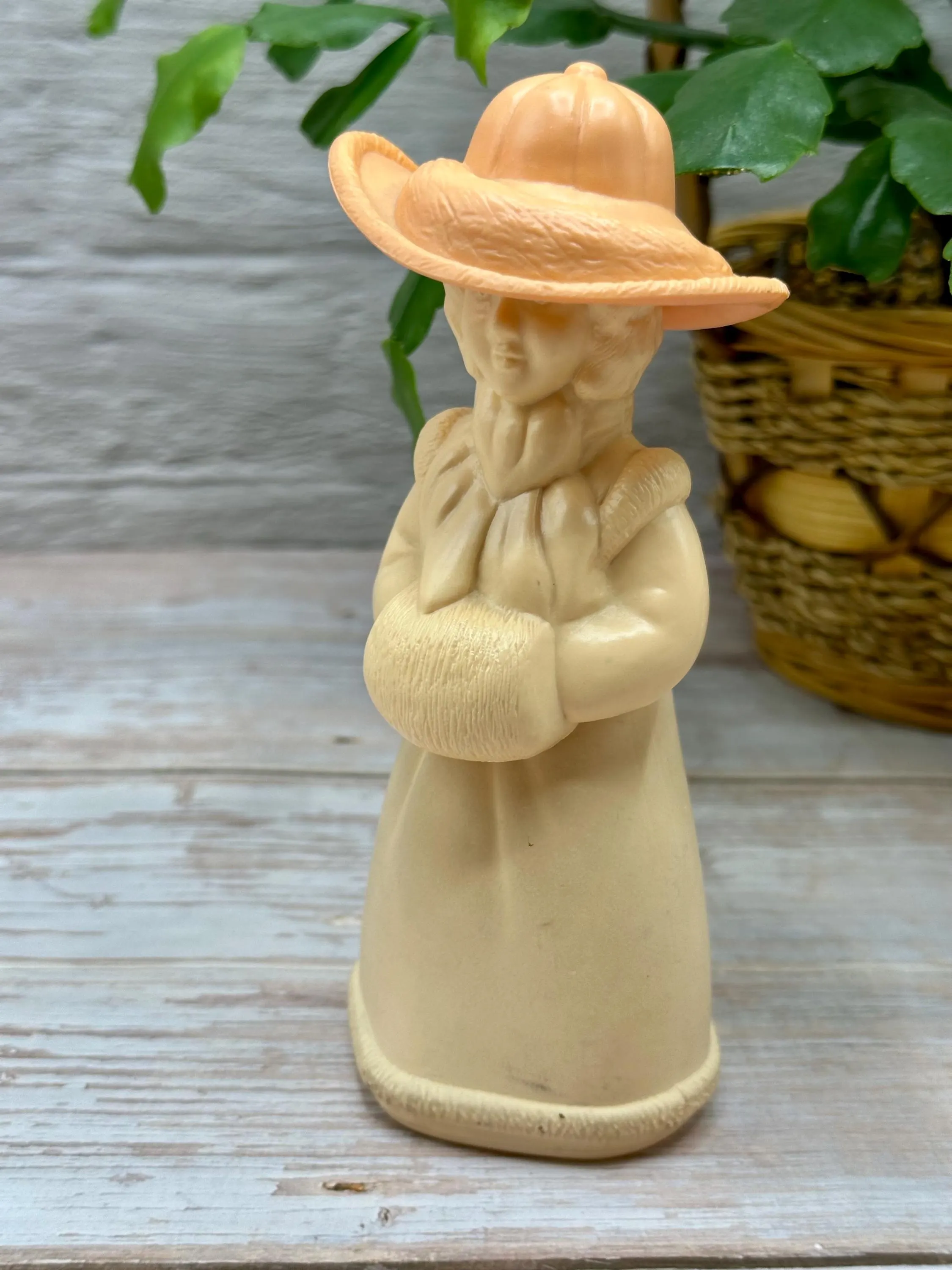 Vintage Avon Little Kate Figure, 1970s Girl with Hat and Muff, 3 fl.oz. - image 4