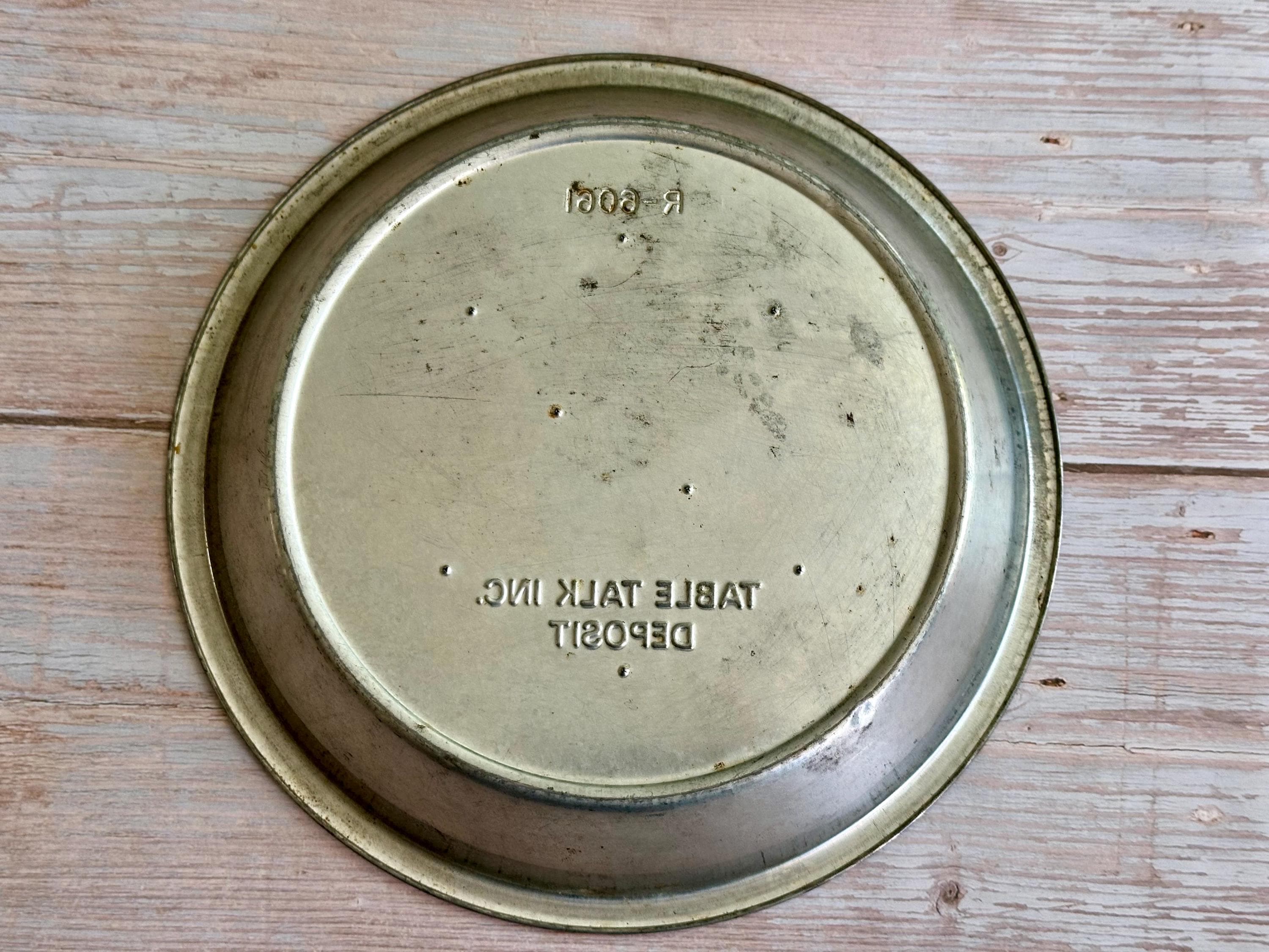 Vintage New England Table Talk Inc, 9 Inch Pie Tin Pan Deposit R-6061 1940s 1950s - image 5
