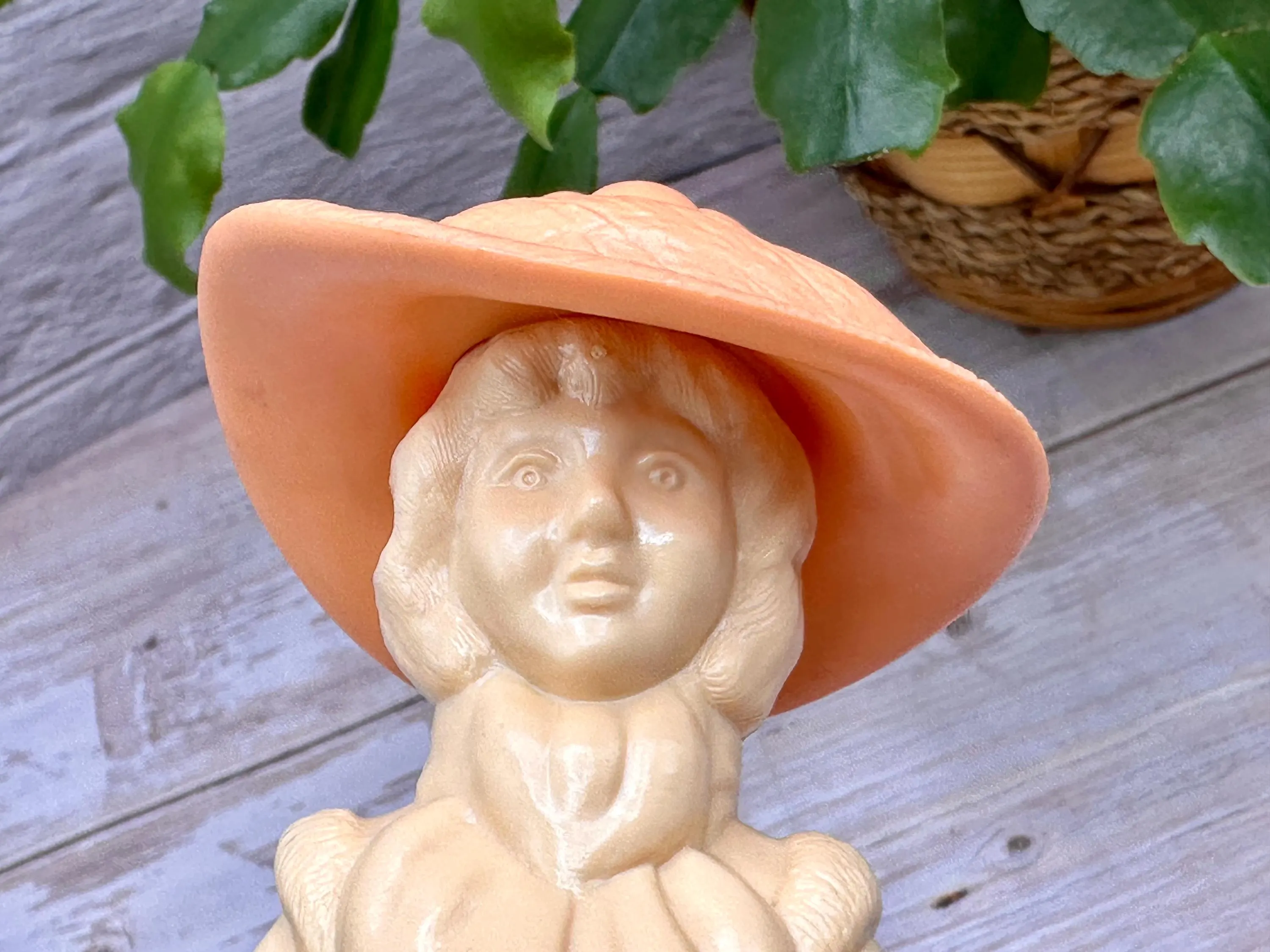 Vintage Avon Little Kate Figure, 1970s Girl with Hat and Muff, 3 fl.oz. - image 3