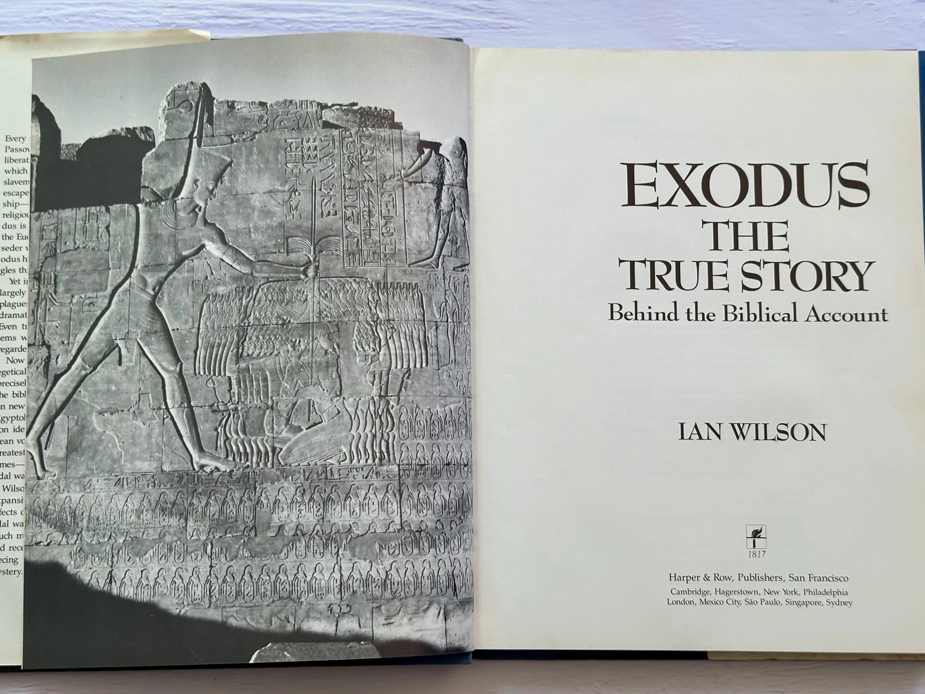 Exodus The True Story Behind The Biblical Account Ian Wilson Harper & Row Vintage Hardcover 1986 - image 3