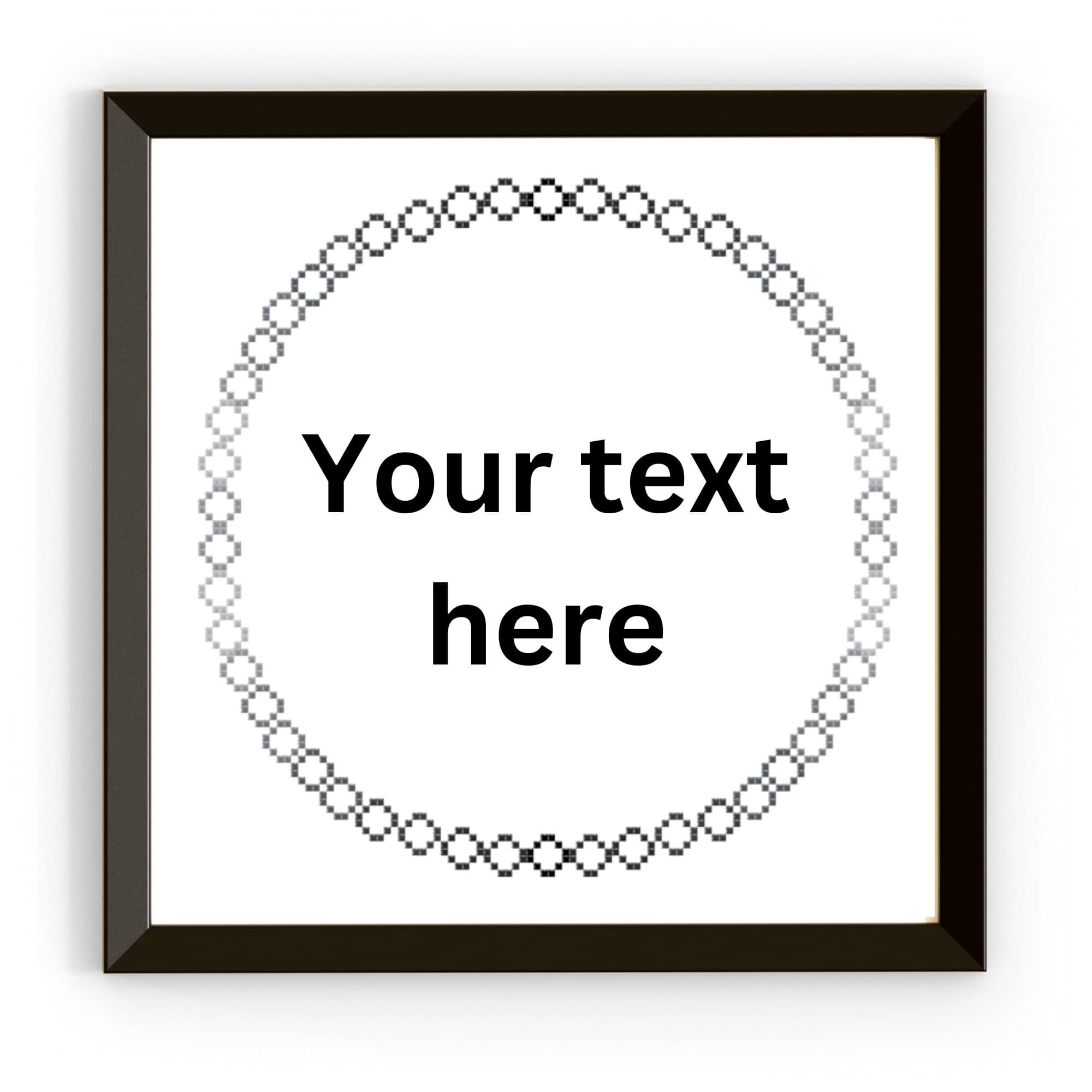Gray to Black Wreath Border Cross Stitch Patterns, Gray Black Circle Cross Stitch Border Pattern - image 3