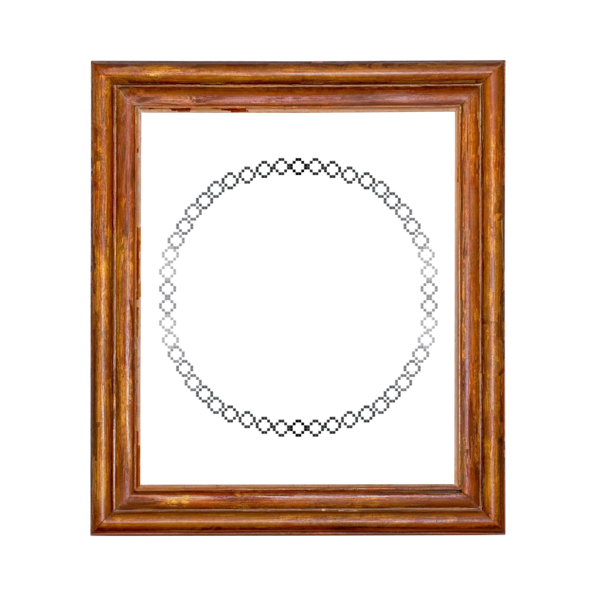 Gray to Black Wreath Border Cross Stitch Patterns, Gray Black Circle Cross Stitch Border Pattern - image 4