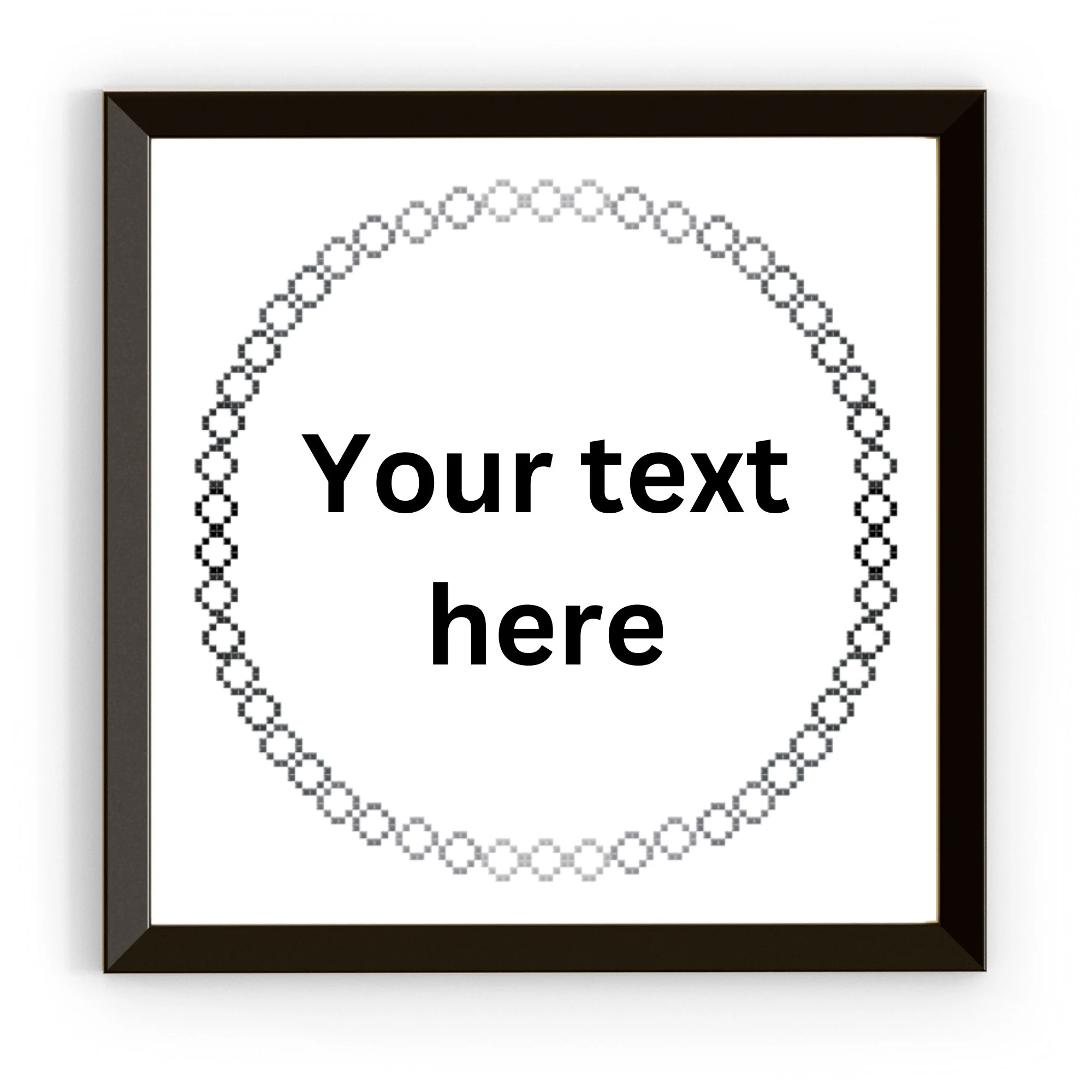 Gray to Black Wreath Border Cross Stitch Patterns, Gray Black Circle Cross Stitch Border Pattern - image 5