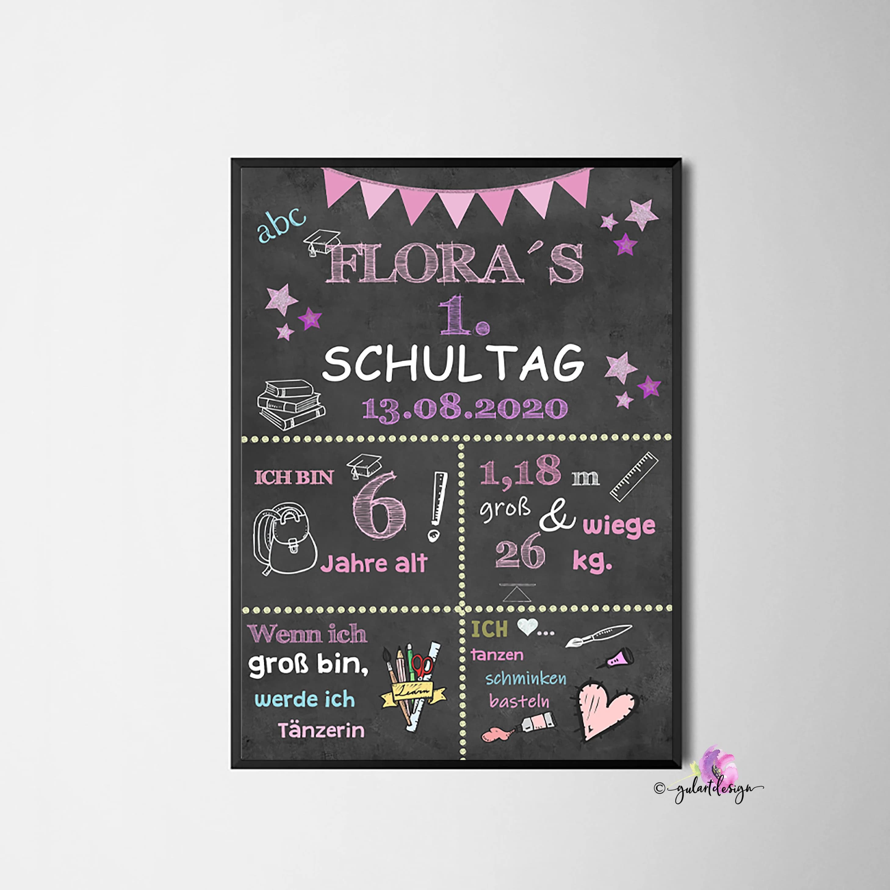 Einschulung 2026, Einschulungstafel, Zur Einschulung, 1. Schultag, Einschulung Geschenk, Einschulung