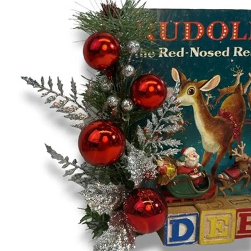 Vintage Decorated Rudolph the Red Nosed Reindeer Christmas Children's Book - image 4