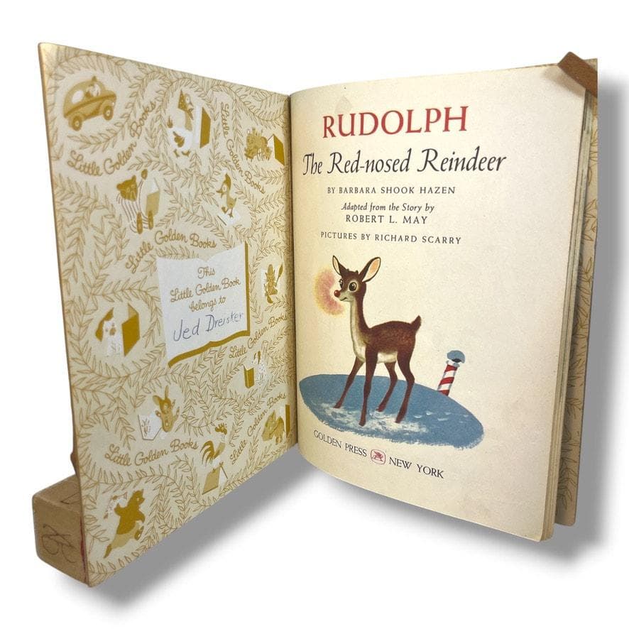 Vintage Decorated Rudolph the Red Nosed Reindeer Christmas Children's Book - image 5