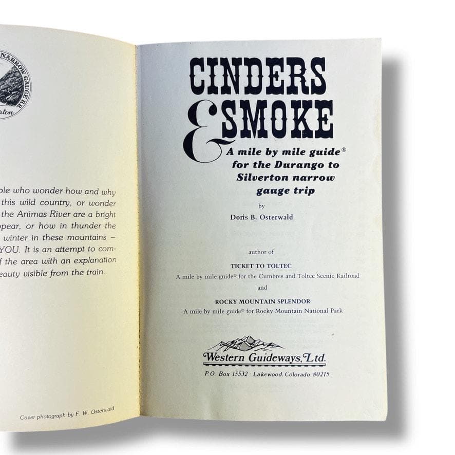 Cinders & Smoke Durango Silverton Narrow Gauge Train Travel Ephemera Souvenir - image 3