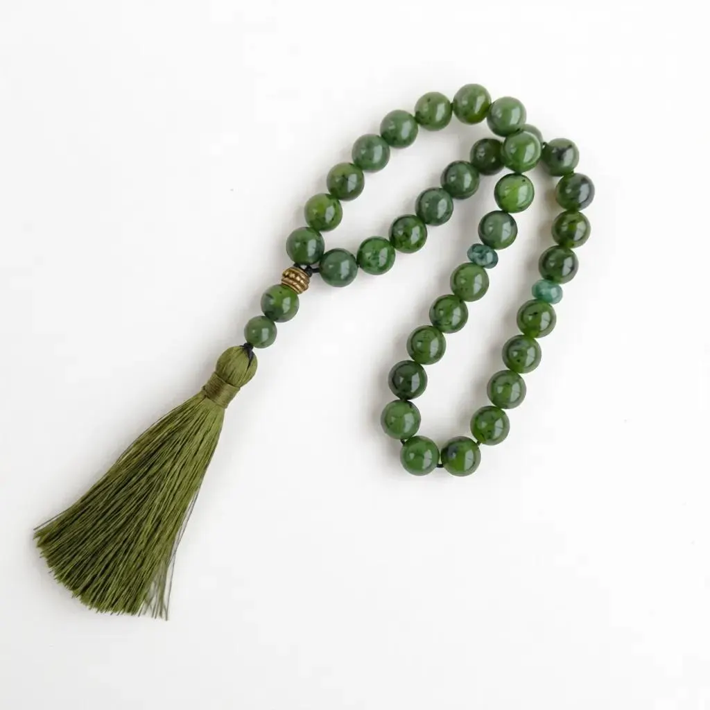Green tasbih beads 33 bead prayer beads Tasbeeh beads Worry beads for men - image 5