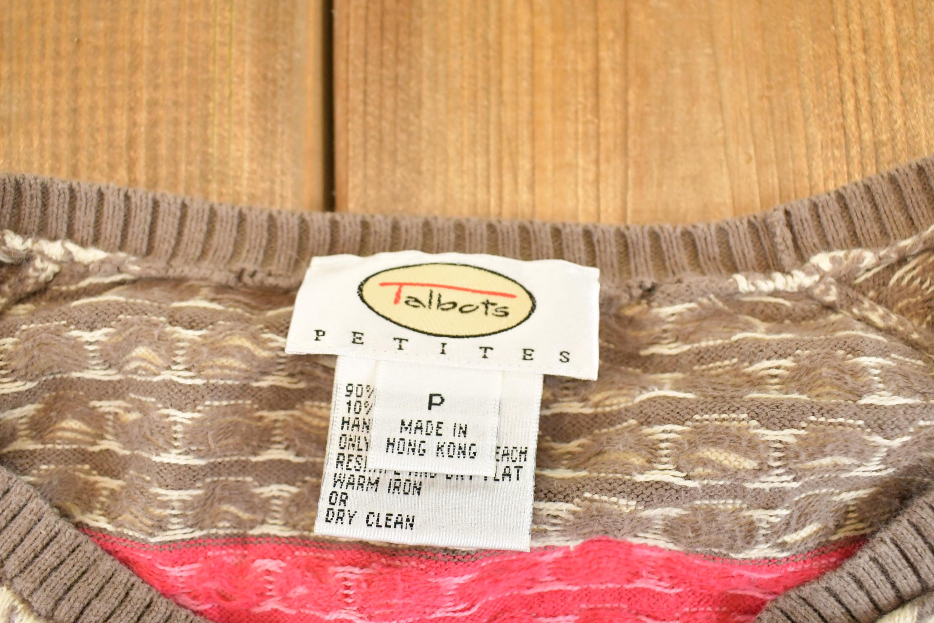Vintage 1990s Talboys Petites Abstract Knit Cardigan Sweater Women's XS / Preppy Knit Cardigan / Fancy Knit Vintage Cardigan - image 5