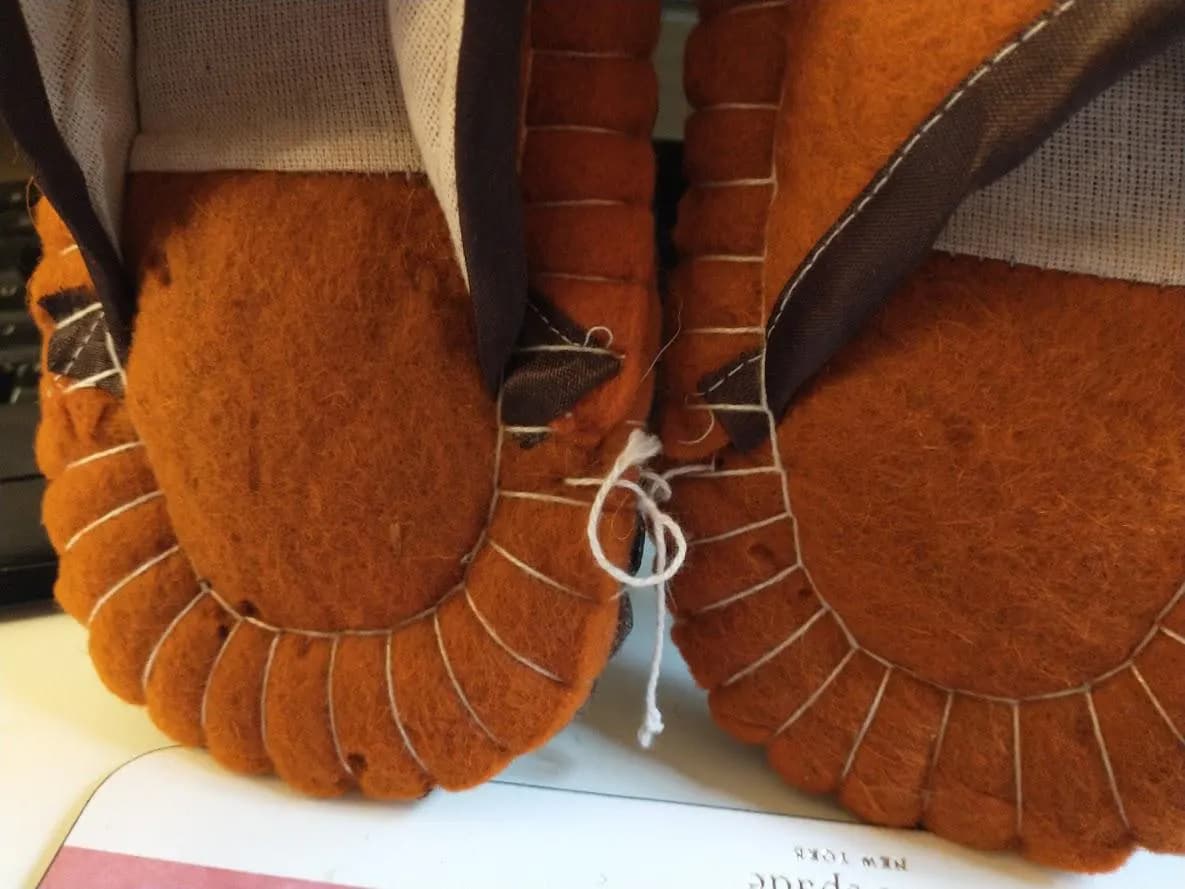 Kazakh Kyrgyz Felted Wool Slippers Size 8 - image 4