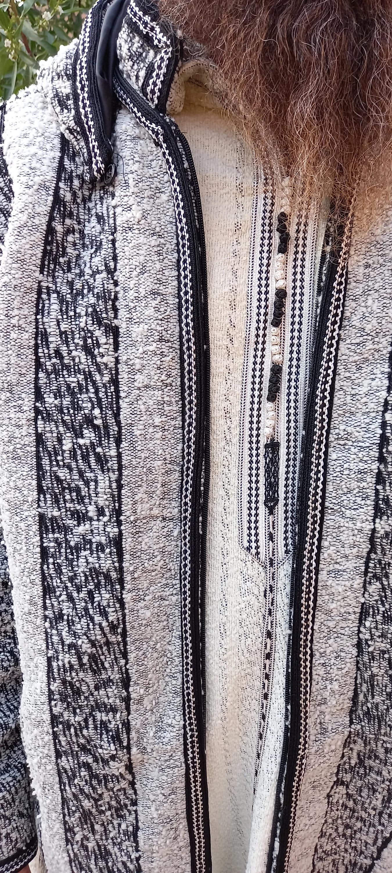 Exclusive Rare long Handwoven Wool Coat. Handmade Pure Djellaba Coat 110cm length - image 4