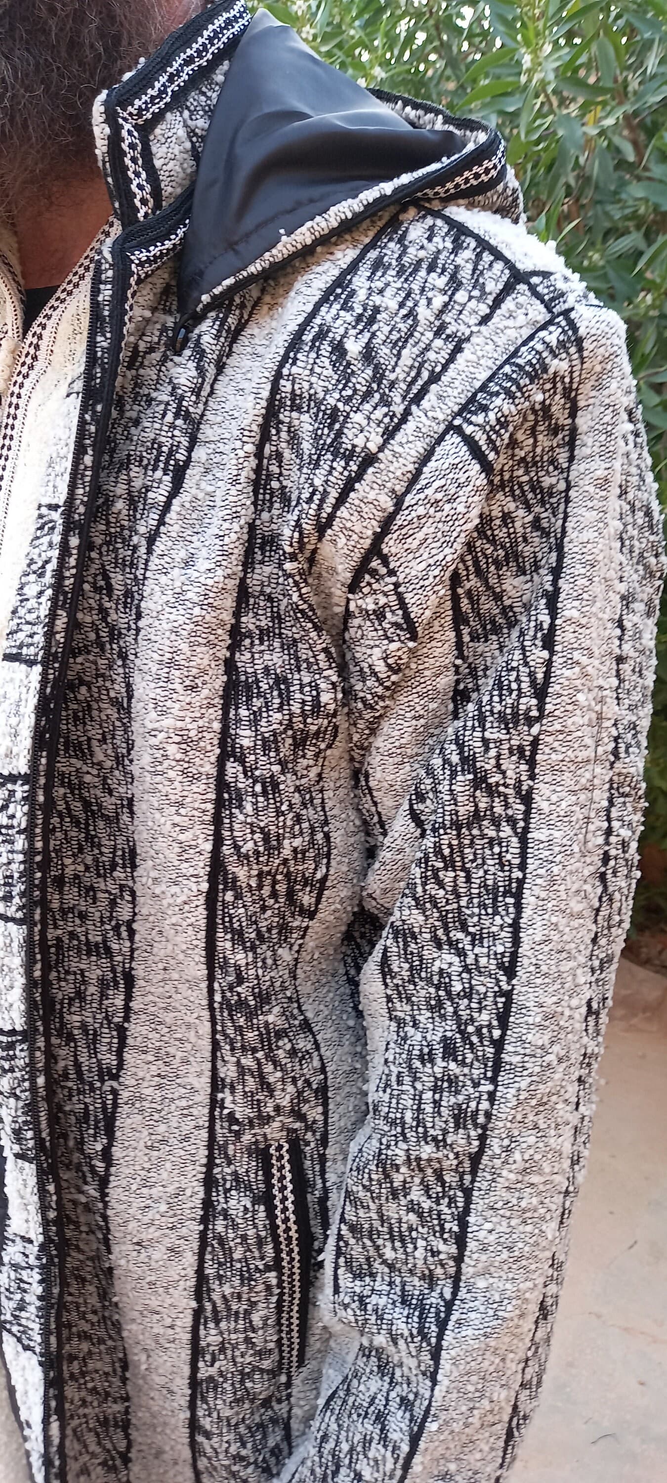Exclusive Rare long Handwoven Wool Coat. Handmade Pure Djellaba Coat 110cm length - image 5