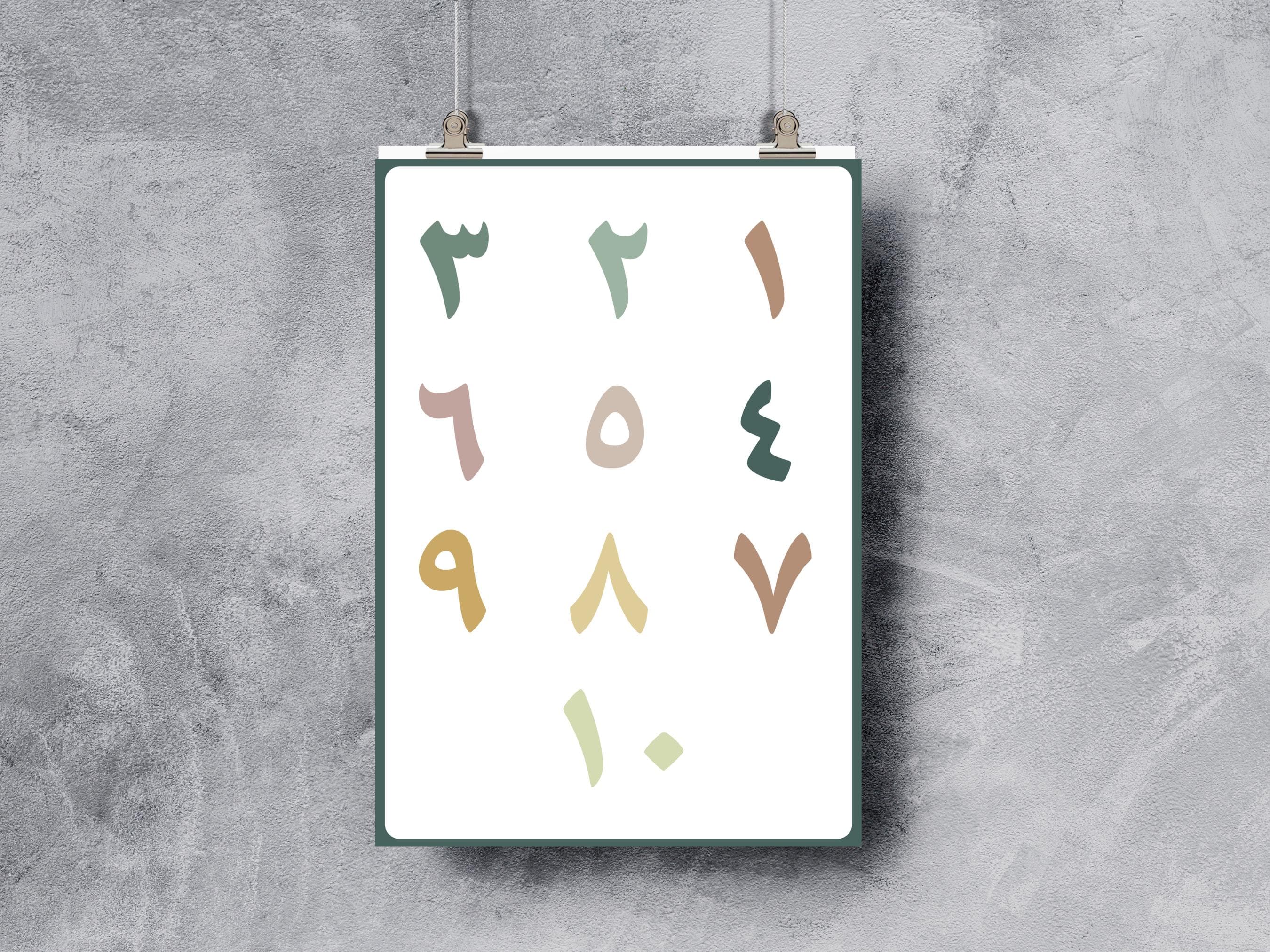 Arabic Numbers Educational Poster for Children | Digital Download | Learn Arabic - image 5