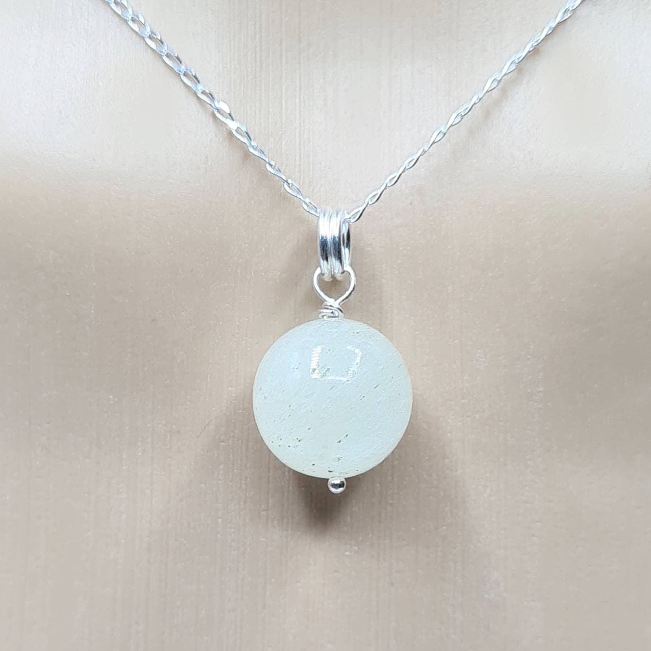 Libyan Desert Glass Necklace in Sterling Silver, Reiki Infused Tektite Pendant, Natural Gemstone Healing Jewellery - image 5