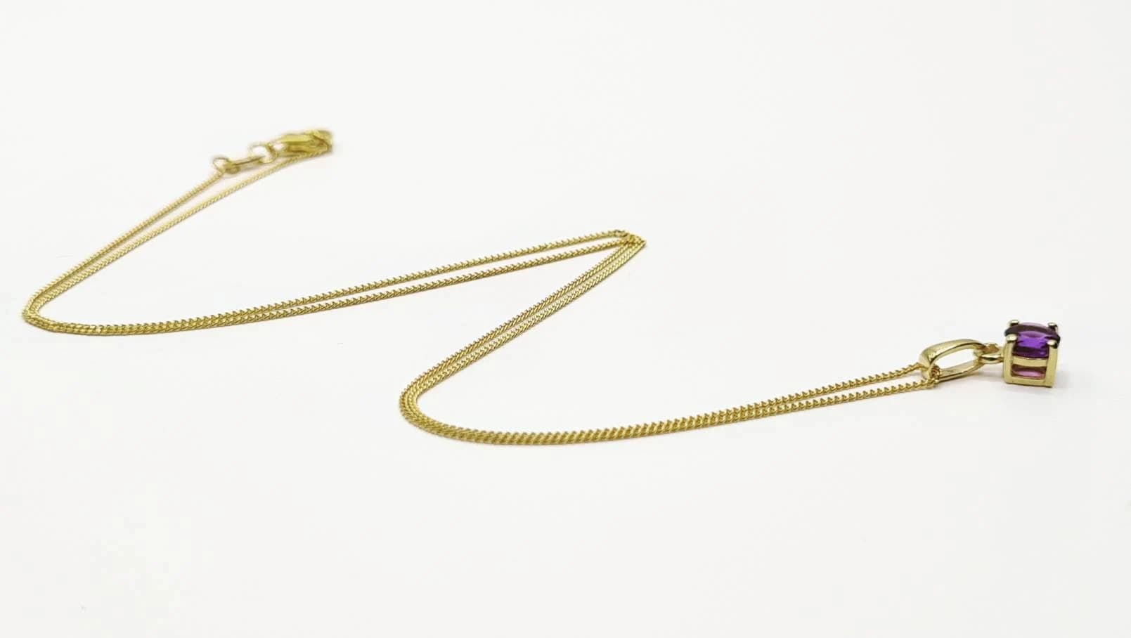 Delicate Amethyst Necklace in Gold over Sterling Silver - image 5