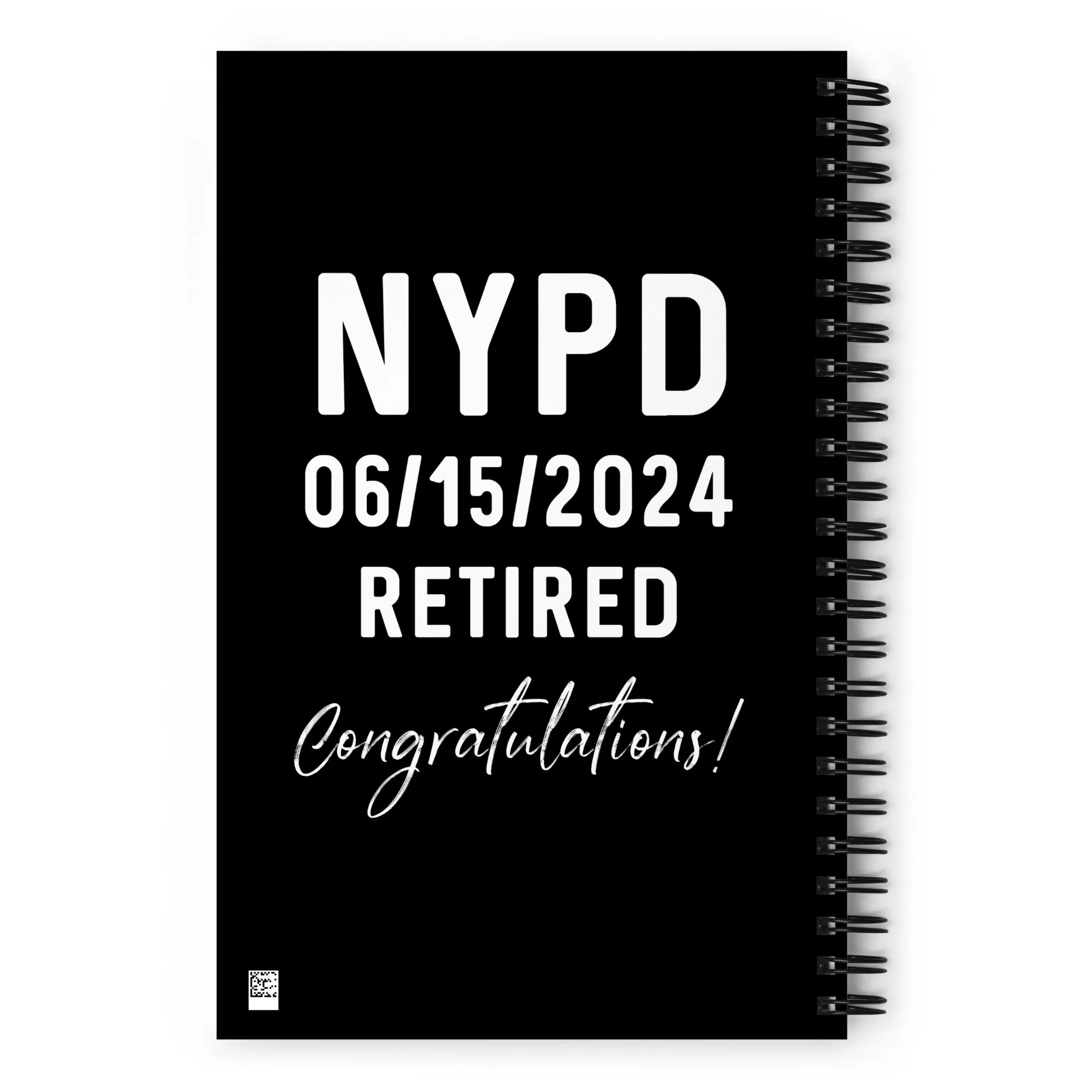 Personalized | Thin Blue Line | Spiral notebook | American Flag | Police Officer Gifts | Police Wife | Law Enforcement | Blue Lives Matter