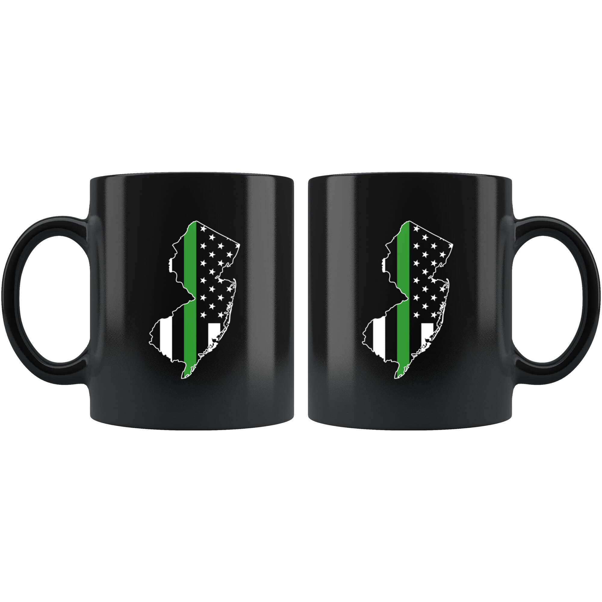 New Jersey | Thin Green Line American Flag | Coffee Mug | Military | US Border Patrol | Army | Navy | Marines || Law Enforcement - image 2