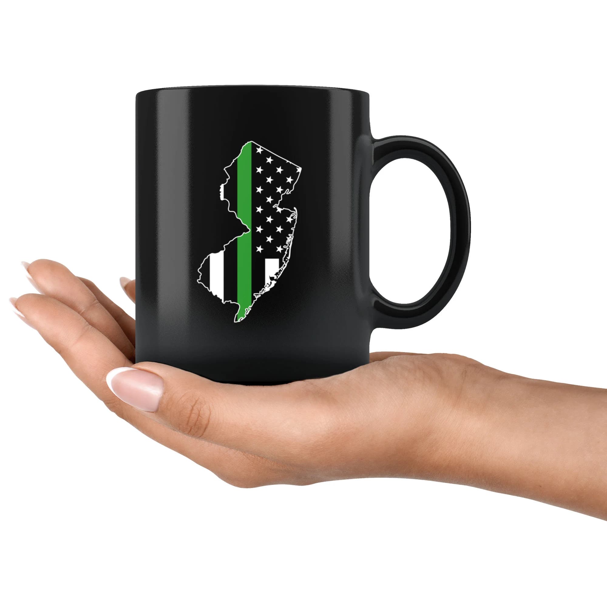 New Jersey | Thin Green Line American Flag | Coffee Mug | Military | US Border Patrol | Army | Navy | Marines || Law Enforcement - image 4