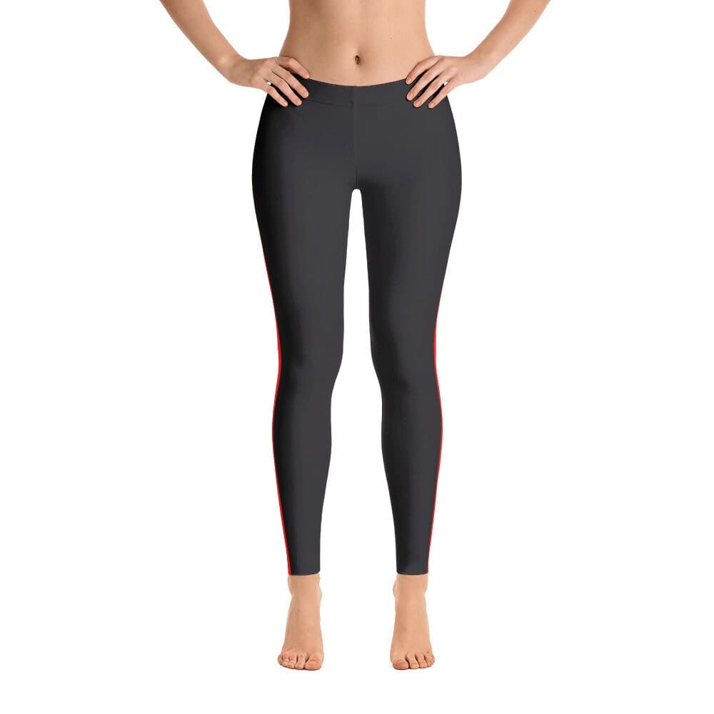 Womens | Thin Red Line | Leggings | Firefighter Gifts | Firefighter | Gym | Workout | Tights | Spandex | Running | Yoga - image 4