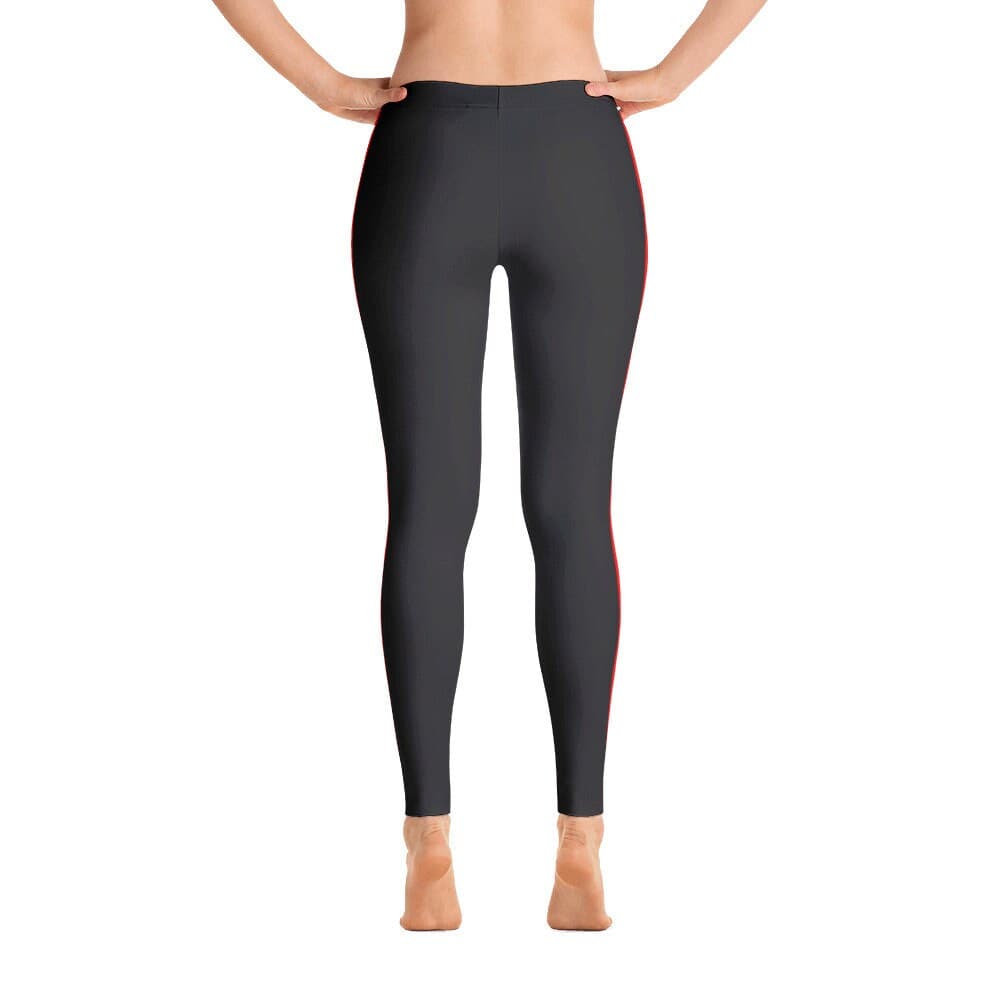Womens | Thin Red Line | Leggings | Firefighter Gifts | Firefighter | Gym | Workout | Tights | Spandex | Running | Yoga - image 3