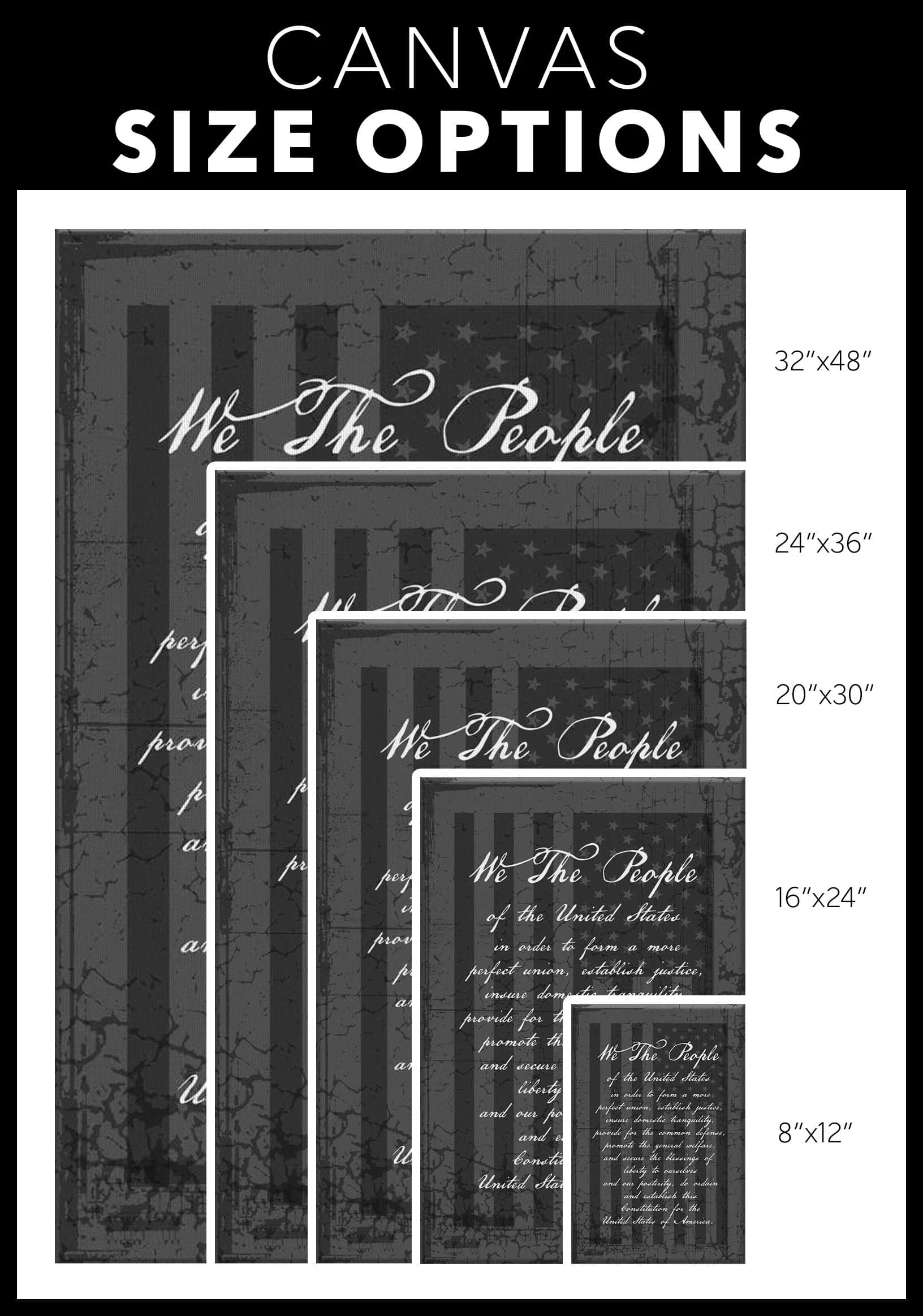Customizable We The People Constitution Canvas Wall Art USA Freedom Quotes About Life American Patriotic Independence Day Military - image 4
