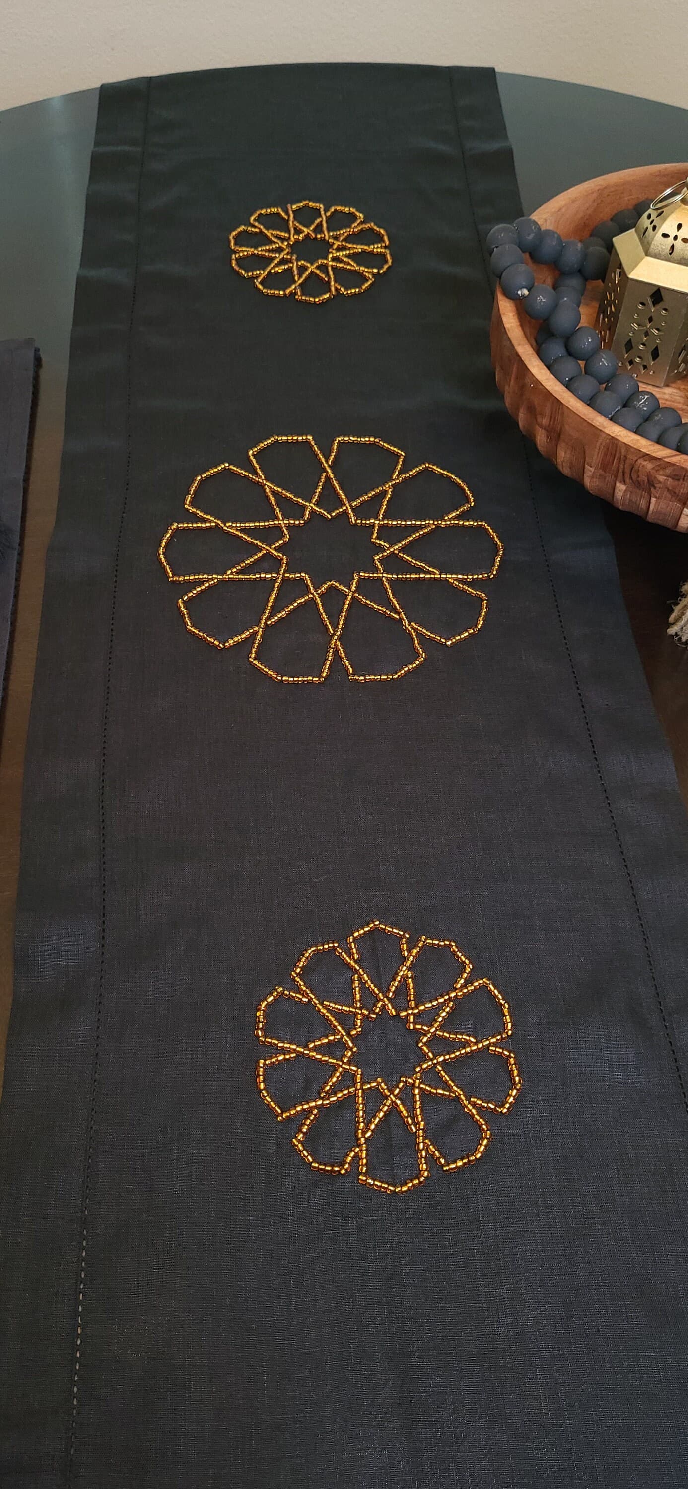 Ramadan Table Runner, Geometric star table runner, Nujoom Table runner - image 3