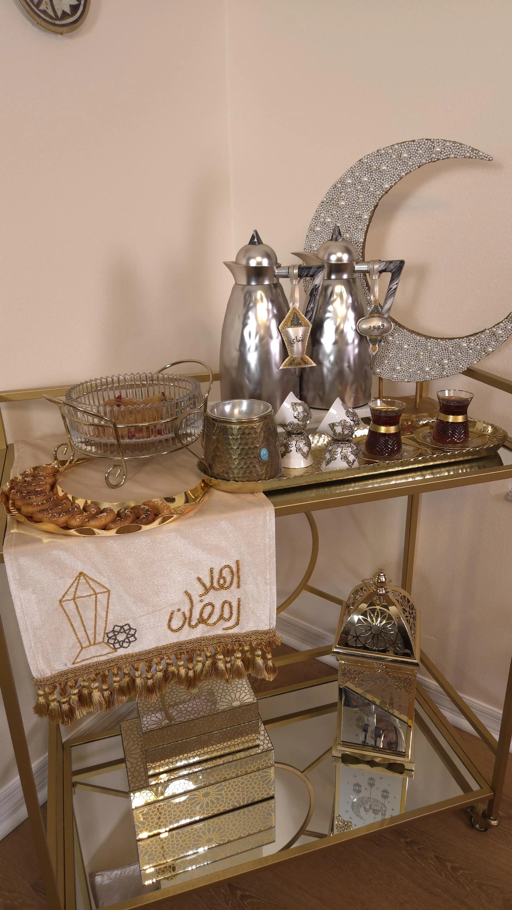 Ramadan Table runner, Ramadan table setting, Ramadan tray cloth, Islamic tableware, Iftar gathering decor - image 4