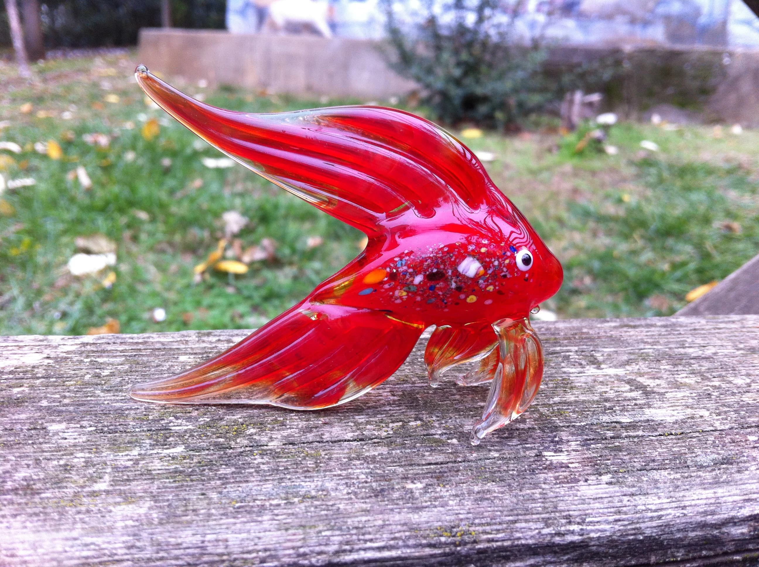 Glass fish, hand blown fish figurine, fish ornament, art glass fish, glass sea animals, murano fish, miniature fish, glass pisces