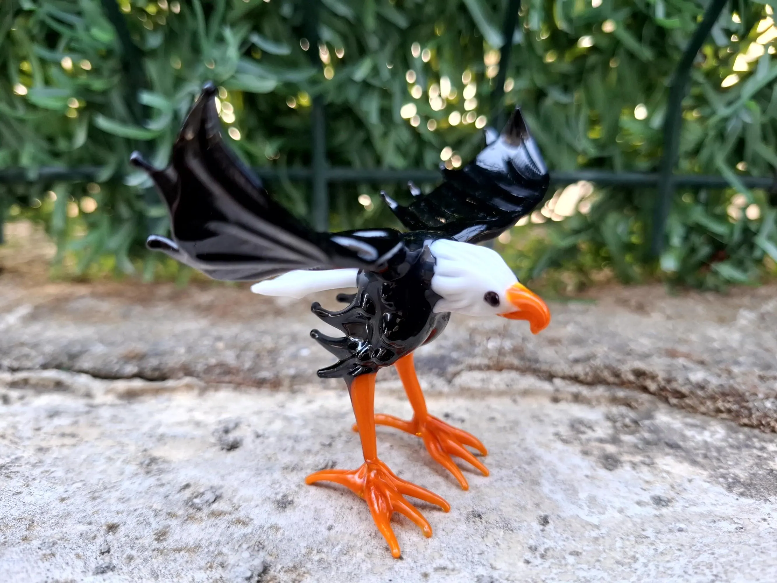 Handmade Flamework Glass Bald Eagle Figurine | Lampwork American Eagle Sculpture | Miniature Bird Art | Wildlife Gift | Glass Ornament - image 4