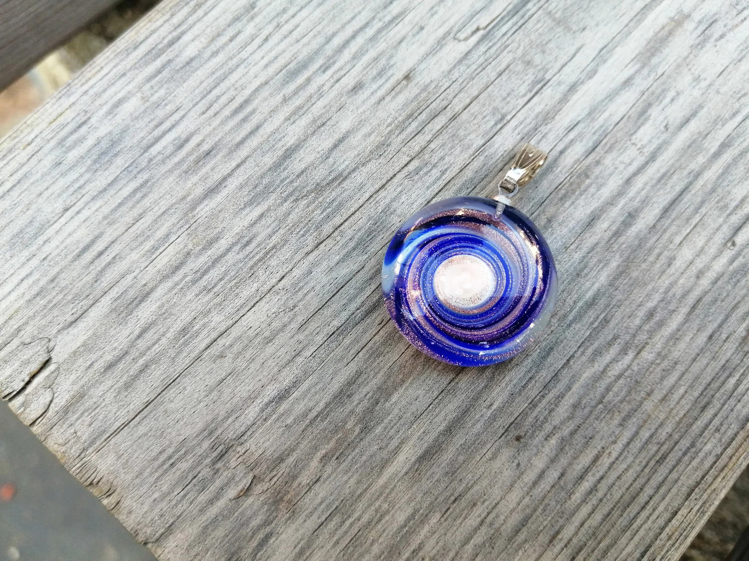 Murano glass pendant, murano flower pendant, art glass pendant, blown glass pendant, flower pendant