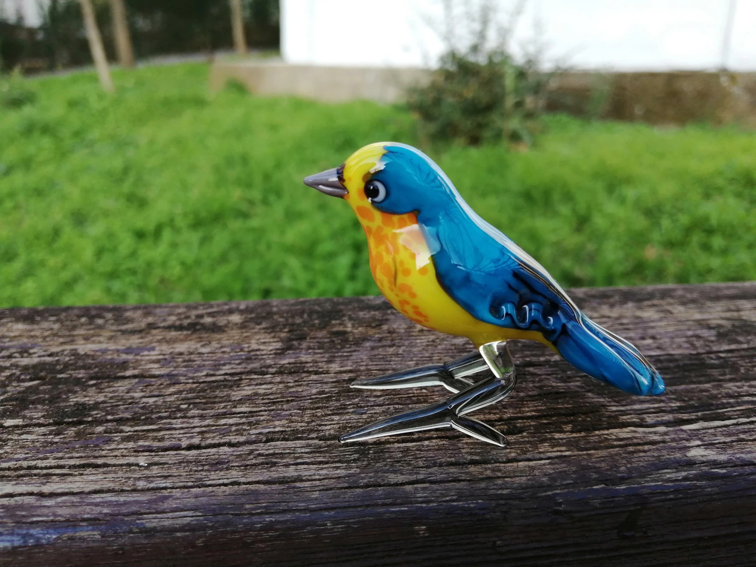 Glass bird, hand blown glass bird figurine, glass bird ornament, art glass bird sculpture, glass figurine, glass animals, murano birds