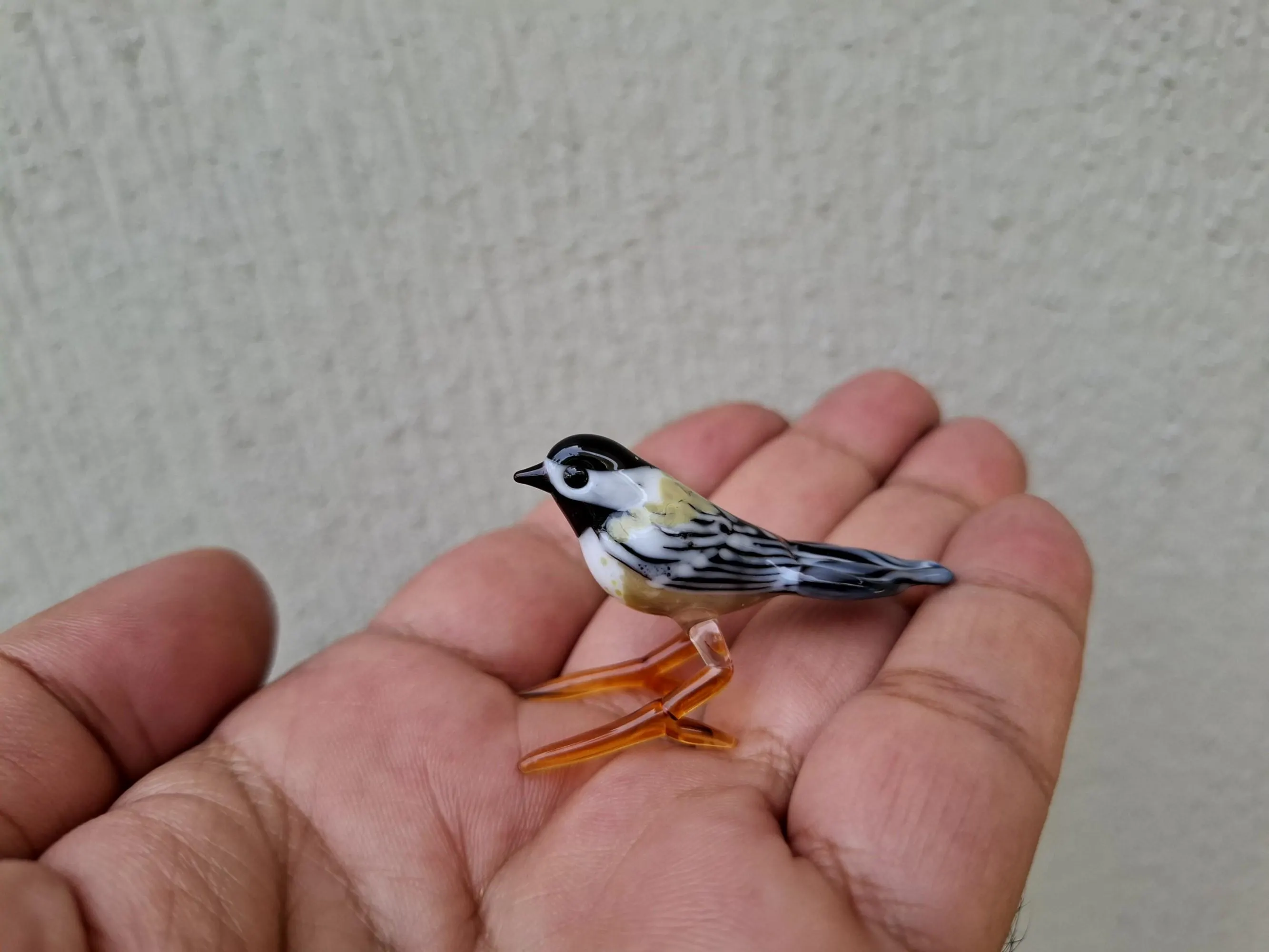 Glass bird, hand blown glass bird figurine, glass bird ornament, art glass bird sculpture, glass figurine, glass animals, murano bird