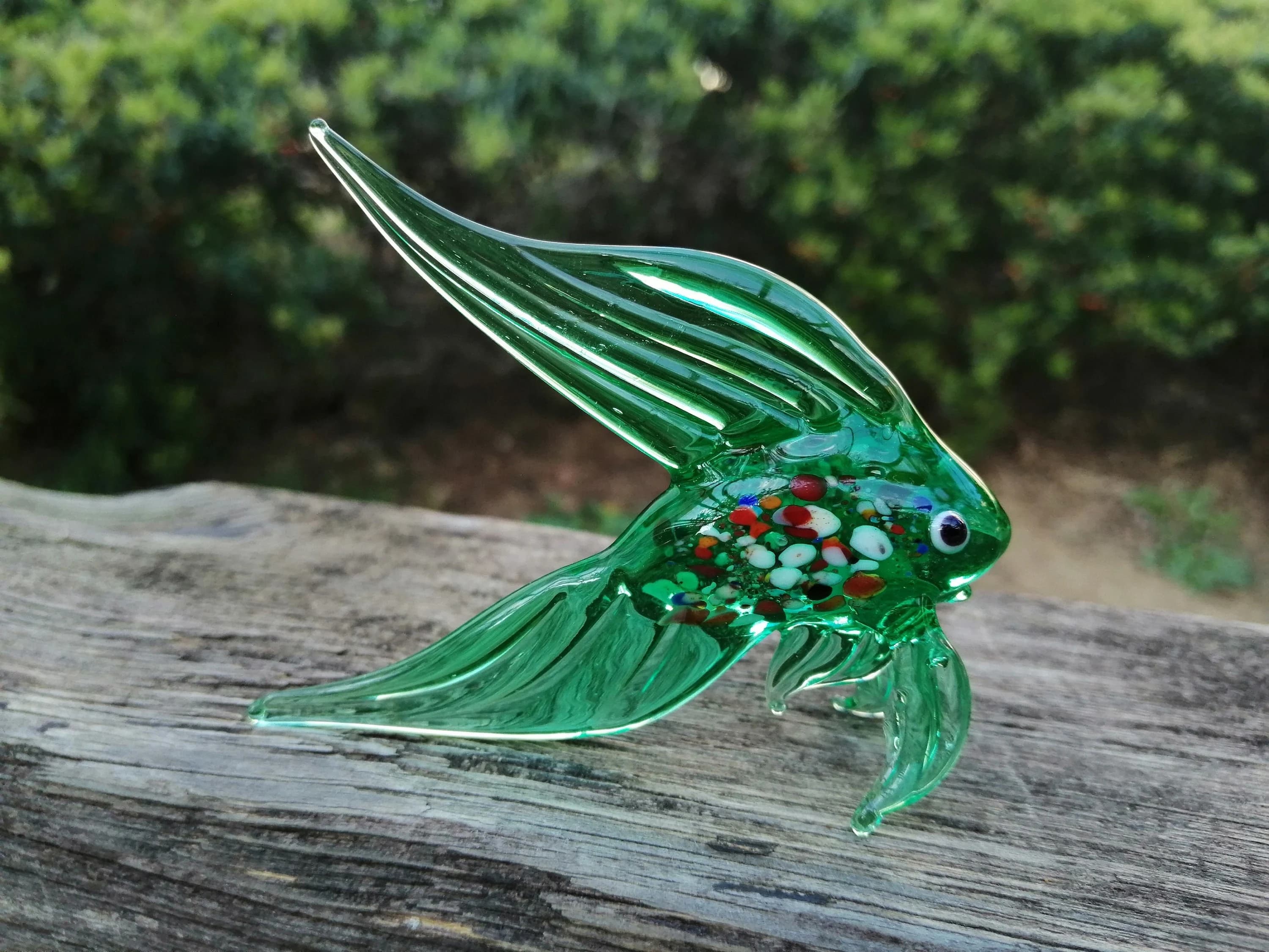 Glass fish, hand blown fish figurine, fish ornament, art glass fish, glass sea animals, murano fish, miniature fish, glass pisces