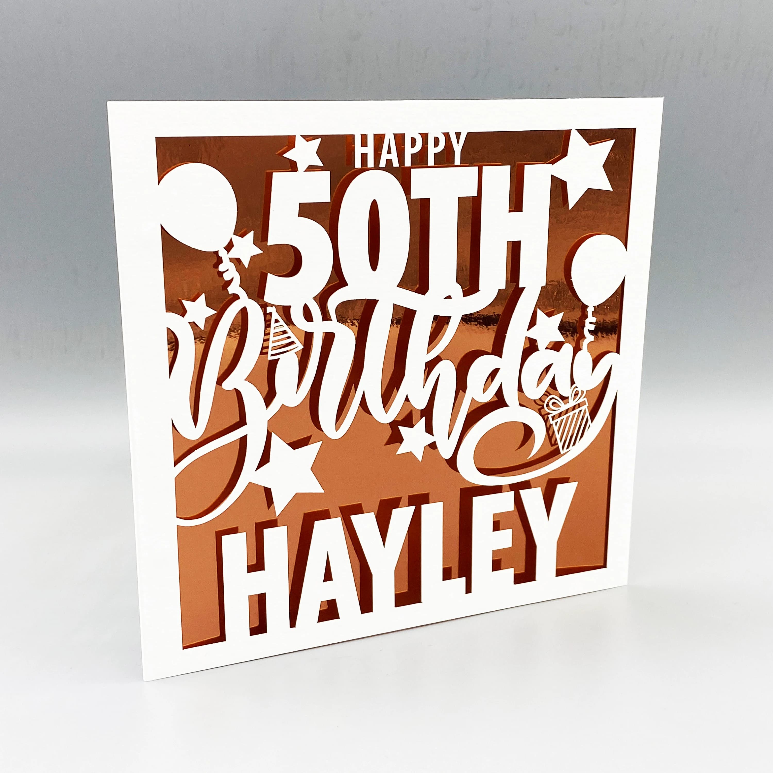Personalised 21st Birthday Card, 21st Card for Her, Custom Name Card, Luxury Laser Cut Birthday Card, 21st Gift - image 4