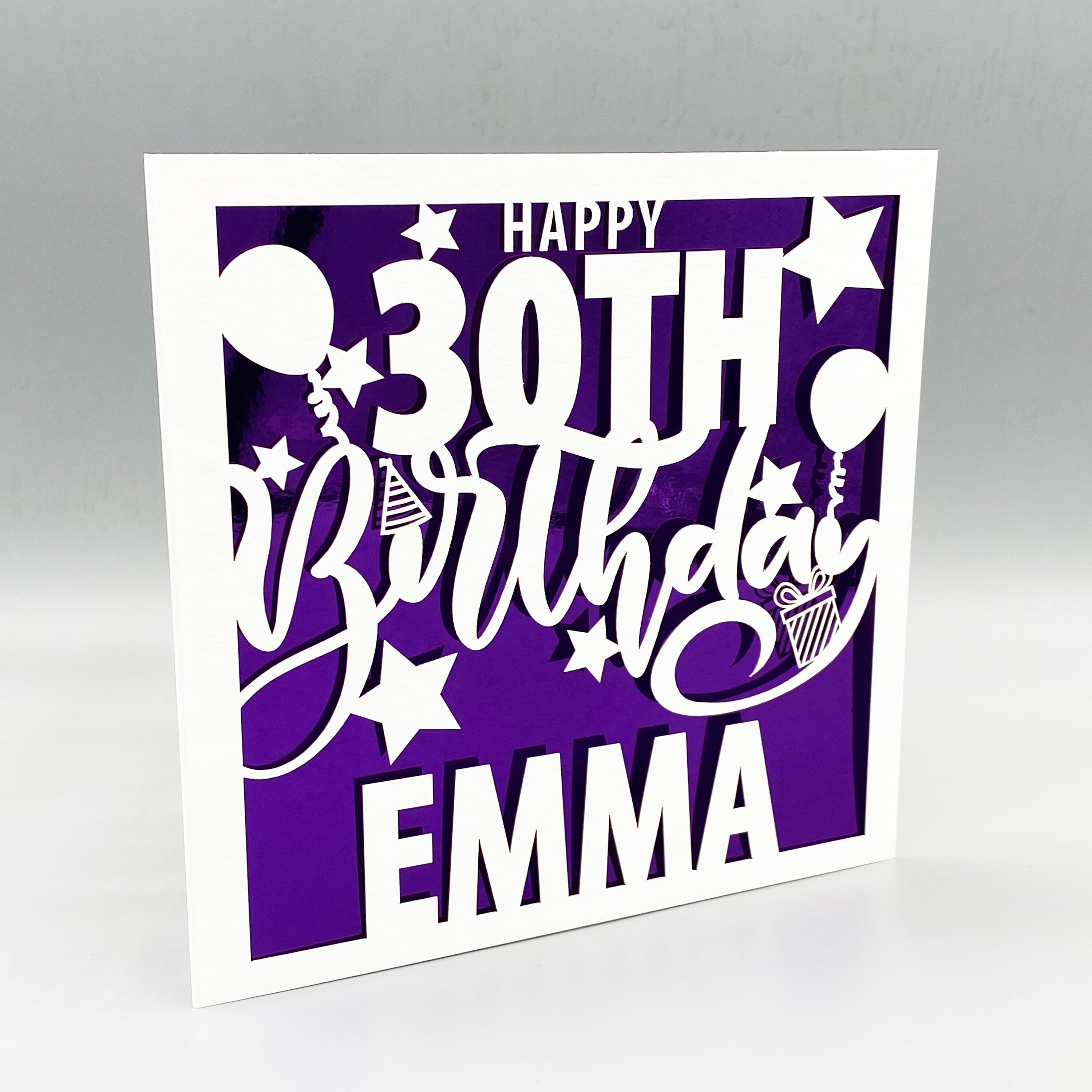 Personalised 21st Birthday Card, 21st Card for Her, Custom Name Card, Luxury Laser Cut Birthday Card, 21st Gift - image 2