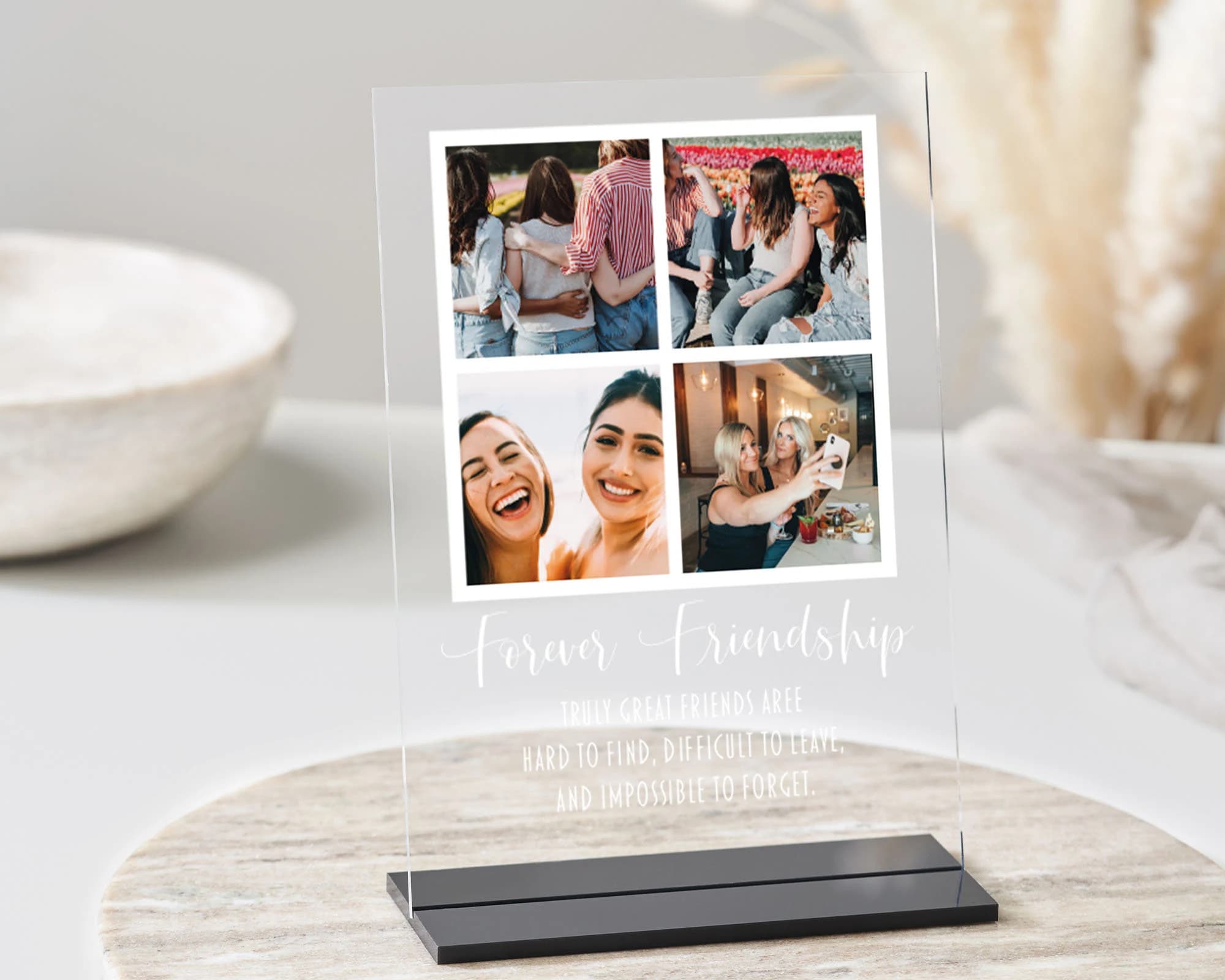Personalised Photo Plaque w/ Wooden Stand, Couple Gift, Gift for Her, Gift for Him, Personalised Photo Strip, Best Friend Gifts, Acrylic - image 4