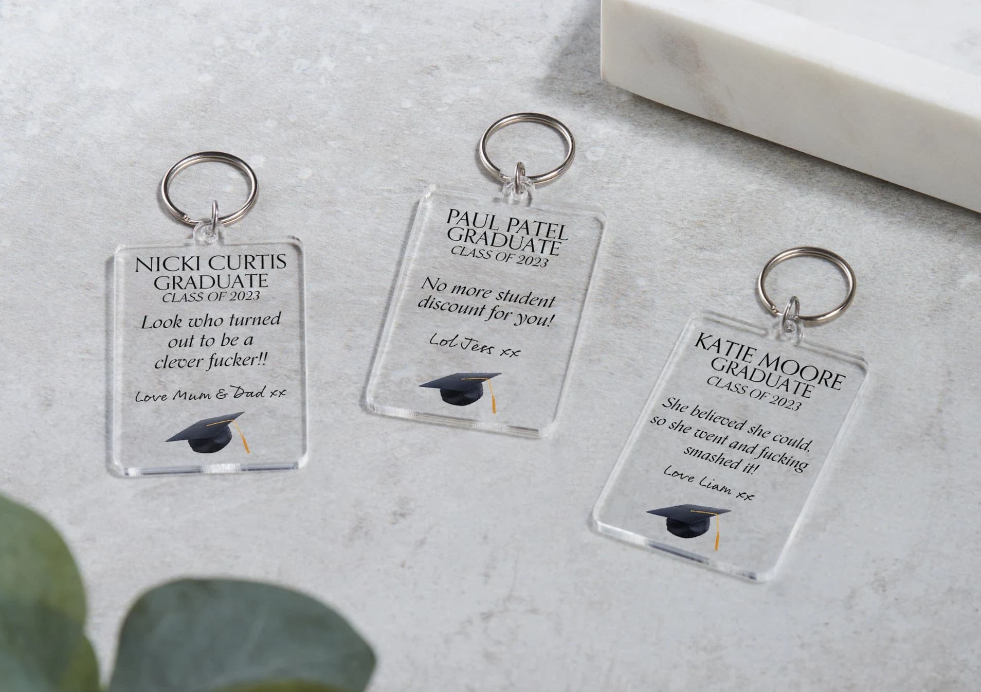 Best Friend Graduation Keyring, Funny gift for Graduate, Custom Quote Keychain for Graduation, Graduation Gift for Sister, Bestie Grad Gift