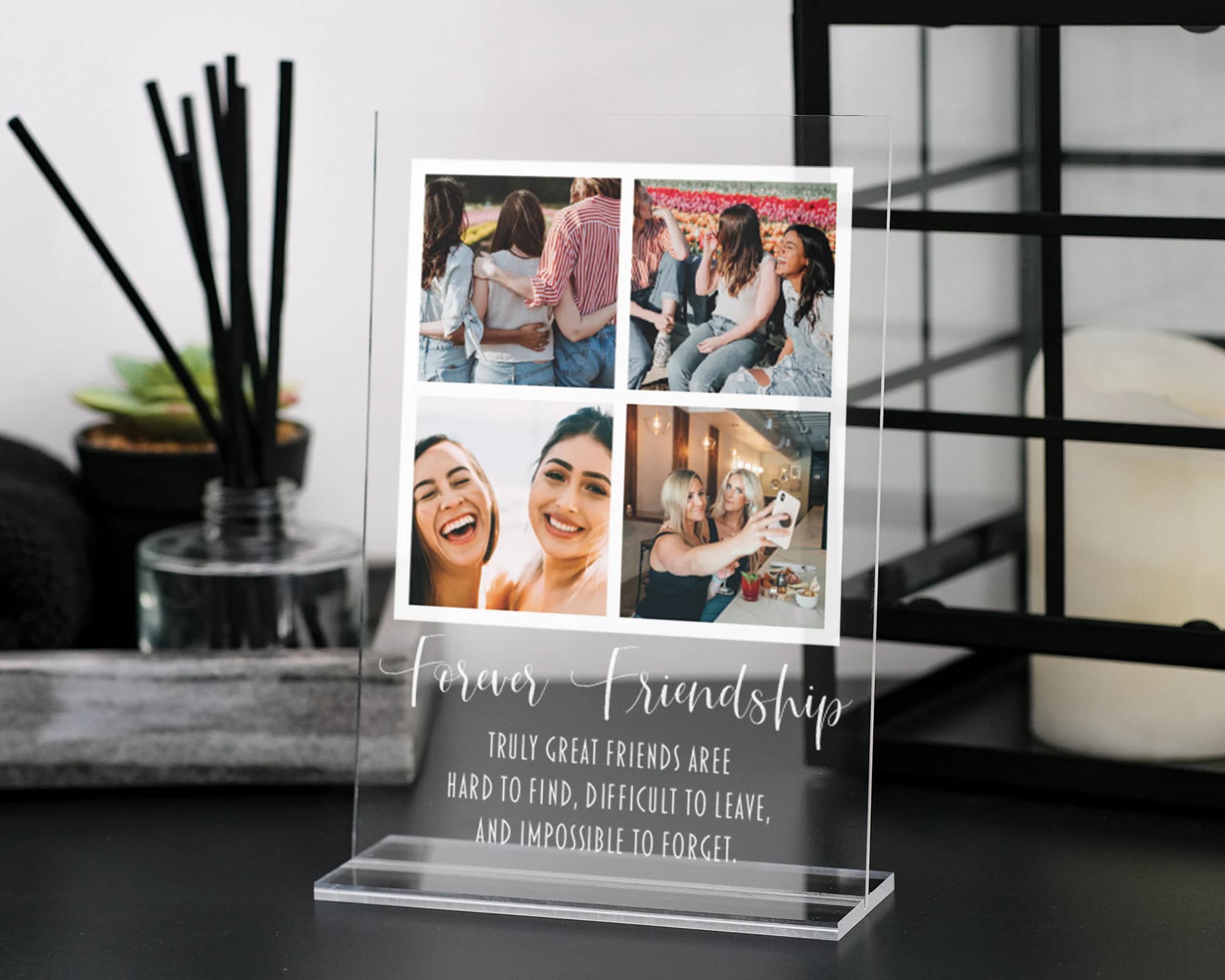 Personalised Photo Plaque w/ Wooden Stand, Couple Gift, Gift for Her, Gift for Him, Personalised Photo Strip, Best Friend Gifts, Acrylic - image 5