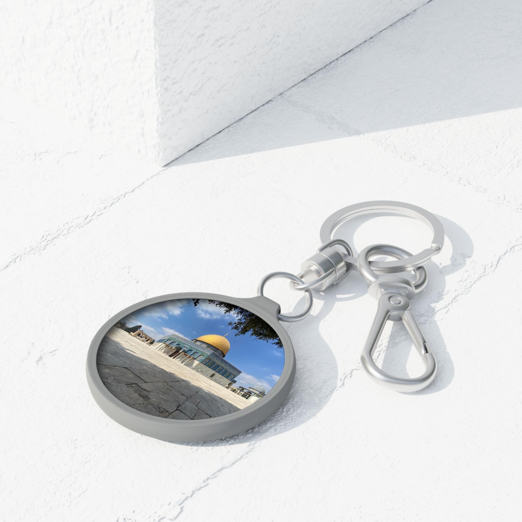 Jerusalem Keychain Tag, Muslim Ramadan Gift, Dome of the Rock Keyring, Islamic Bag Charm, Religious Key Holder, Prayer Beads Accessory - image 3