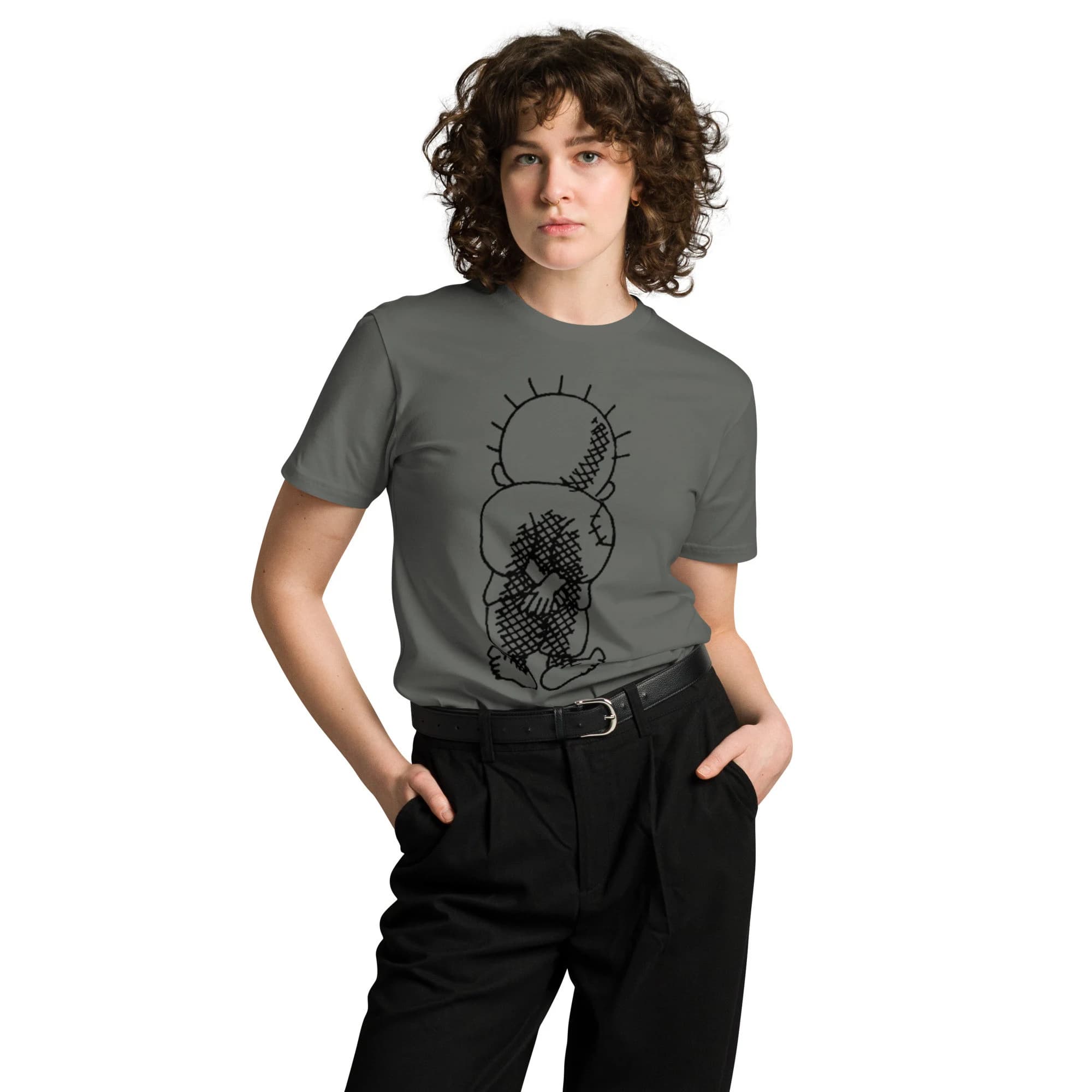 Handala tshirt, Hanzala Unisex premium t-shirt, Hanthala tshirt, Palestine Handala, Palestine crewneck - image 5
