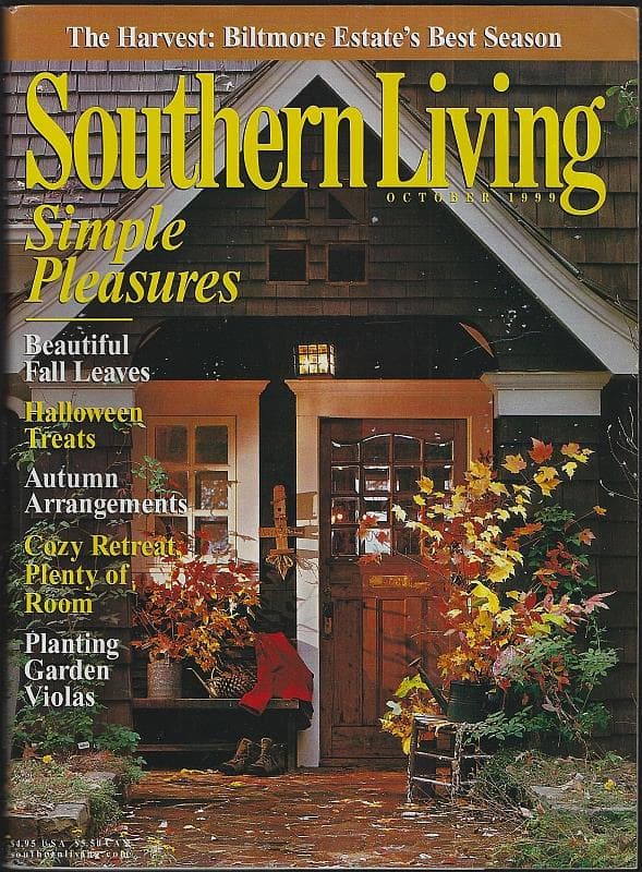 Southern Living Magazine April May August and October 1999 Idea House Emerial Lagasse Gourds, Halloween Bites, Louisiana, Fall Leaves Spring - image 2