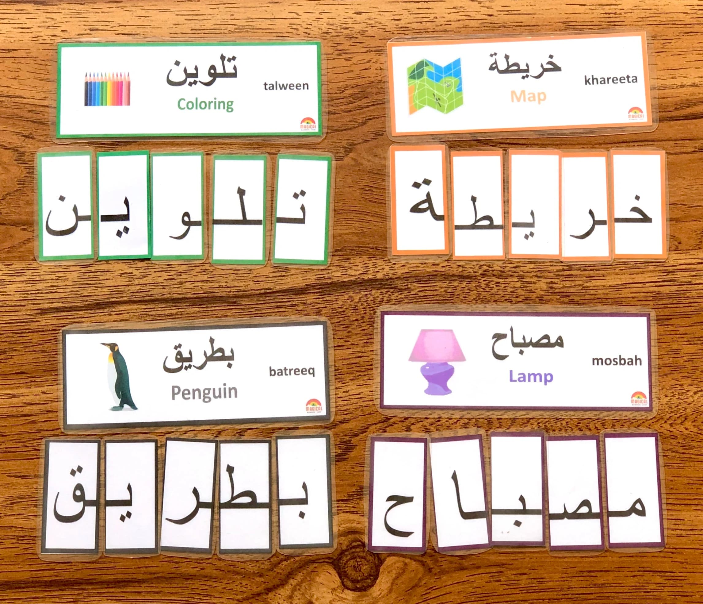 Arabic digital puzzle, Arabic letter & picture, Arabic alphabet, flashcards, Arabic game,matching, Montessori, Arabic flashcards, Eid gift