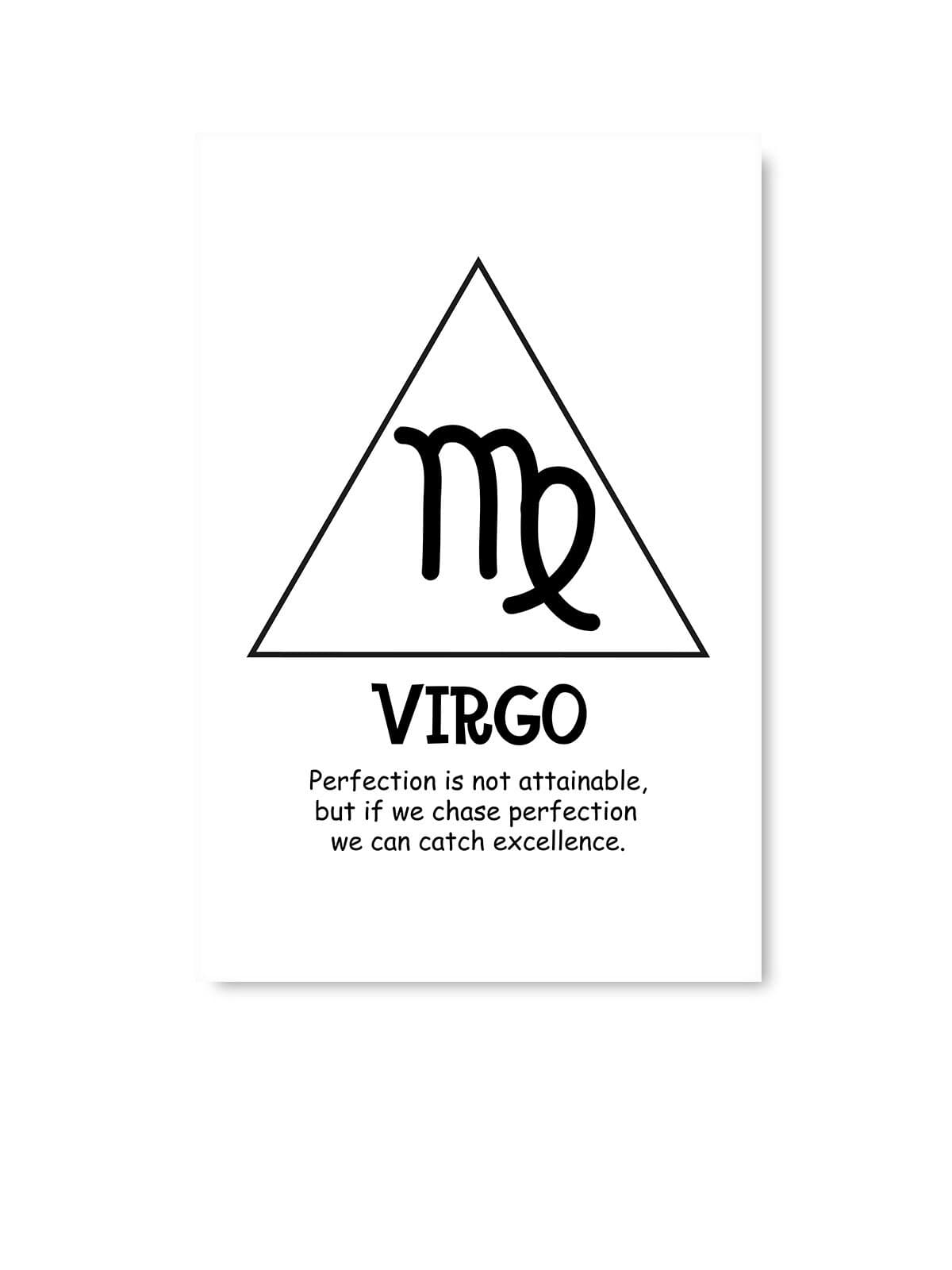 White Virgo Zodiac Sign Poster Zodiac Virgo Art Inspiration Virgo Zodiac Sign Original Gift Home Wall Art - image 3