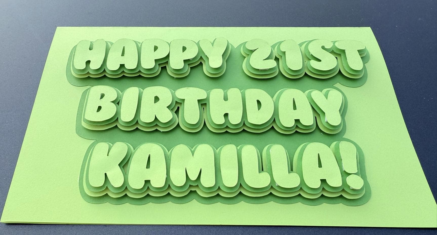 Personalized 3D Birthday Card: Custom Name, Handmade - image 5